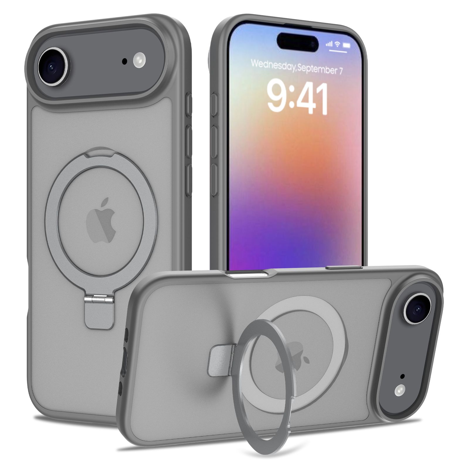 Loop Frost Skin Feeling Magsafe Case with Round Stand — 97