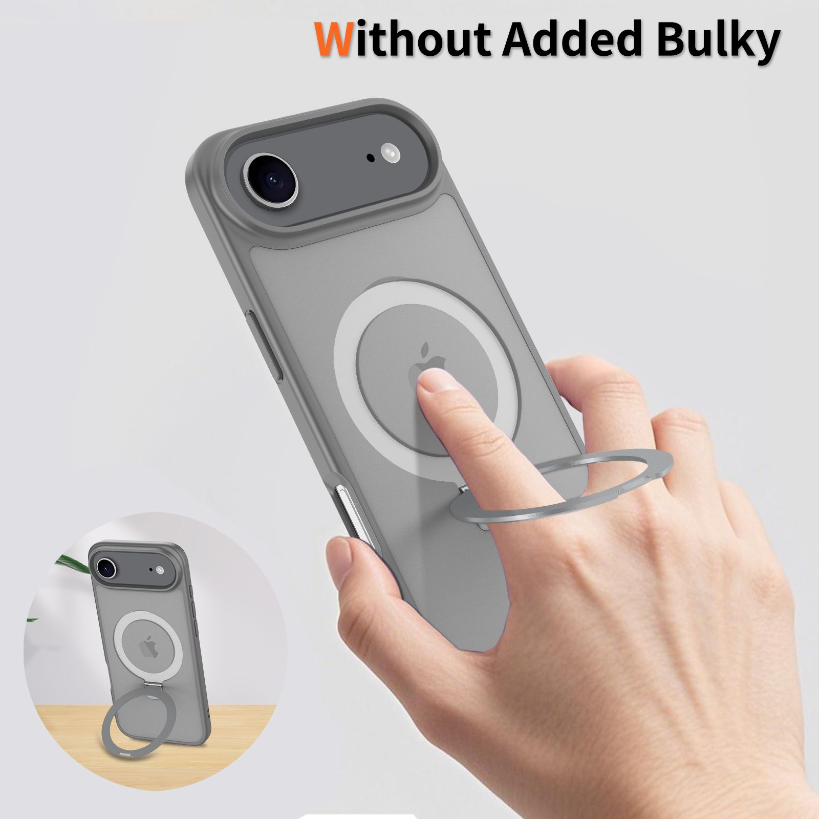 Loop Frost Skin Feeling Magsafe Case with Round Stand — 102