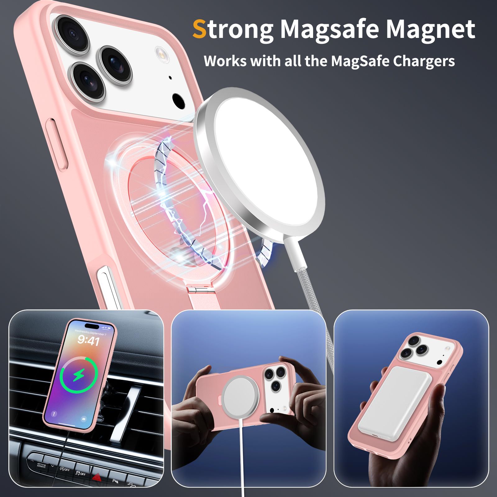 Loop Frost Skin Feeling Magsafe Case with Round Stand — 37
