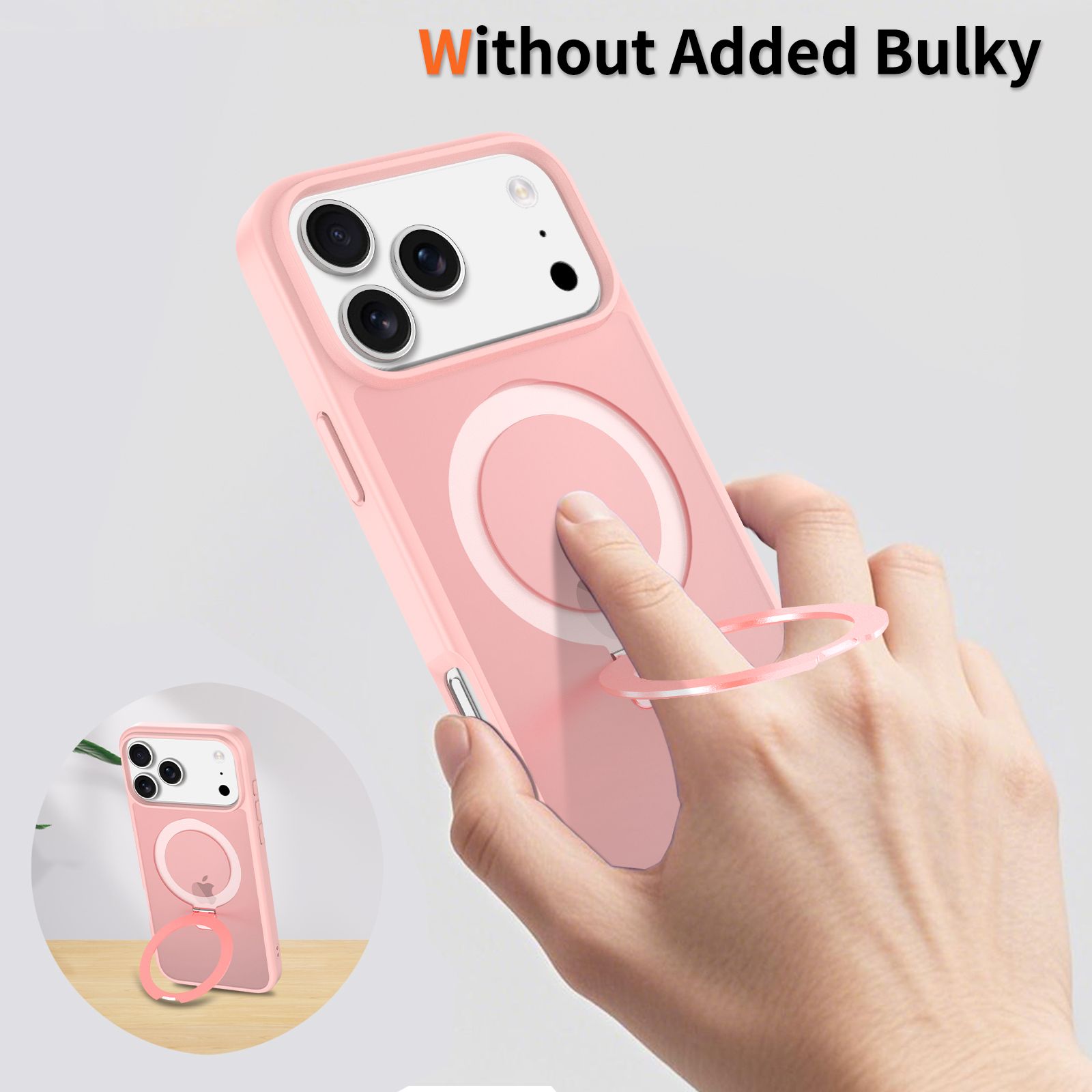 Loop Frost Skin Feeling Magsafe Case with Round Stand — 38