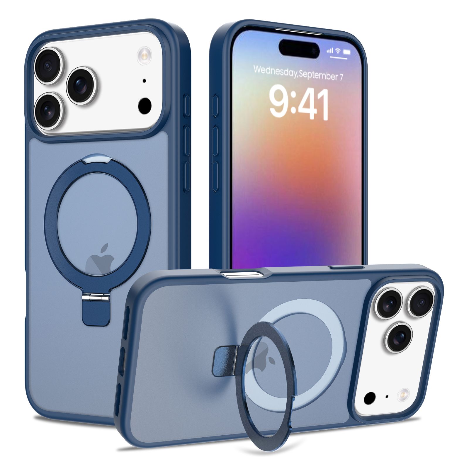 Loop Frost Skin Feeling Magsafe Case with Round Stand — 15