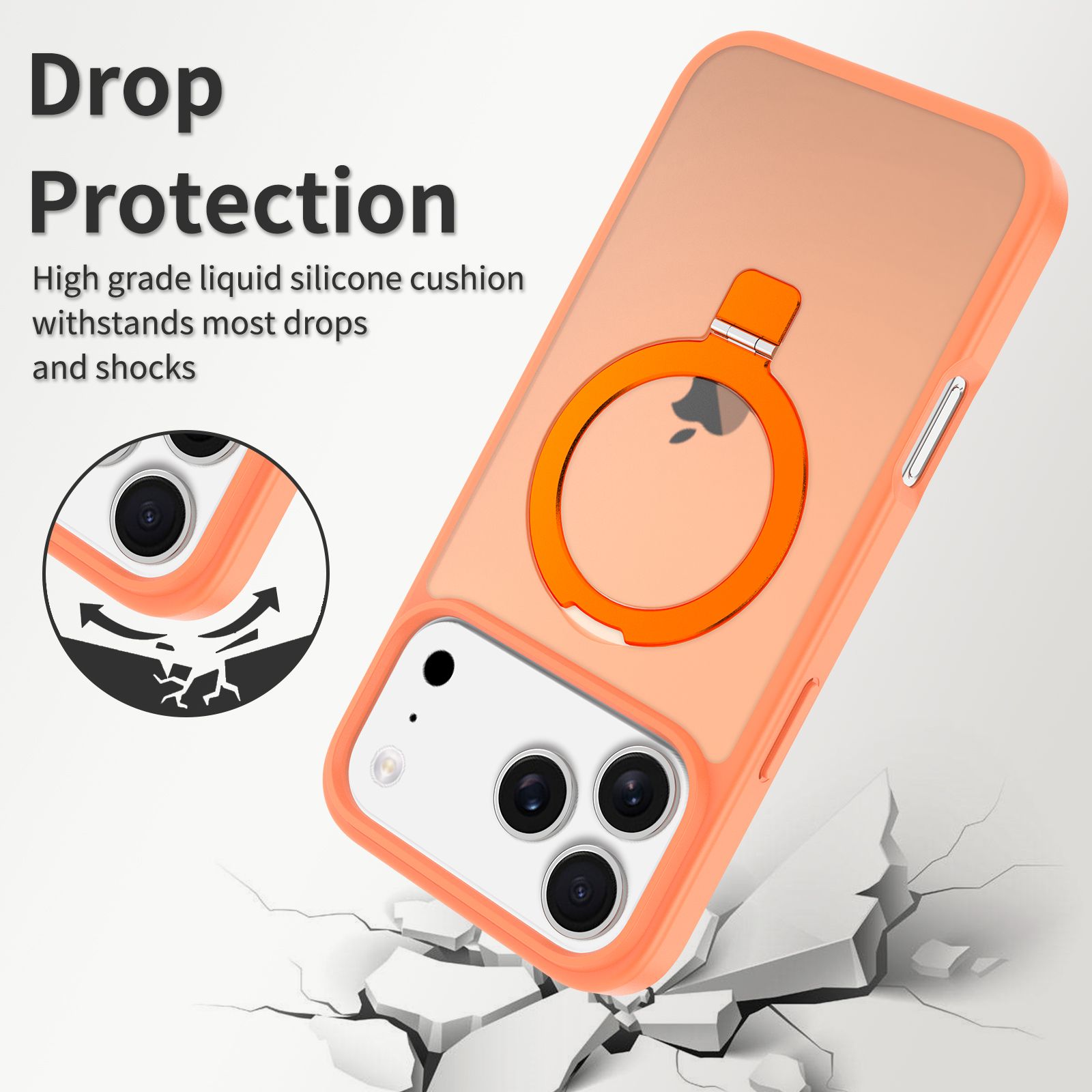 Loop Frost Skin Feeling Magsafe Case with Round Stand — 41