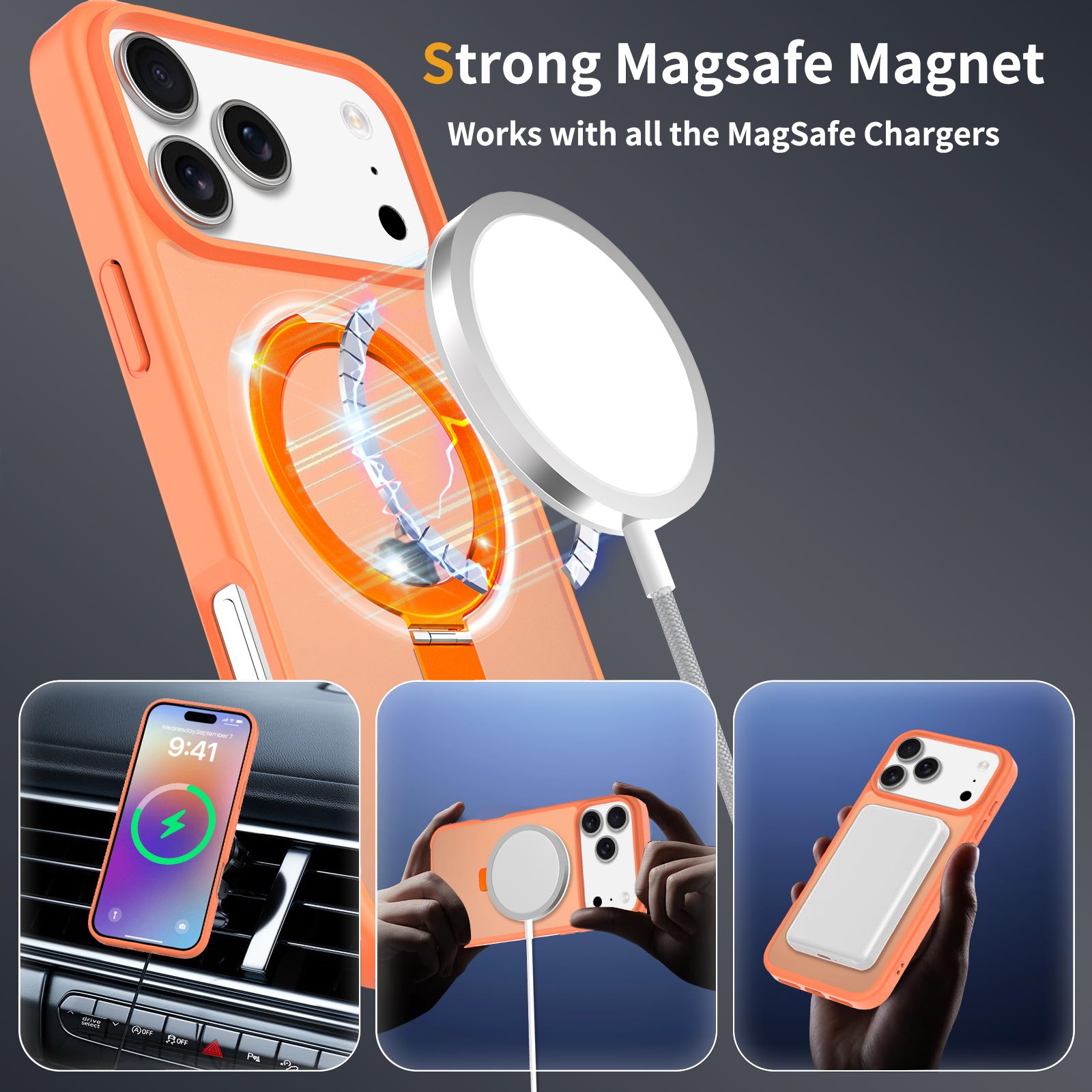 Loop Frost Skin Feeling Magsafe Case with Round Stand — 43