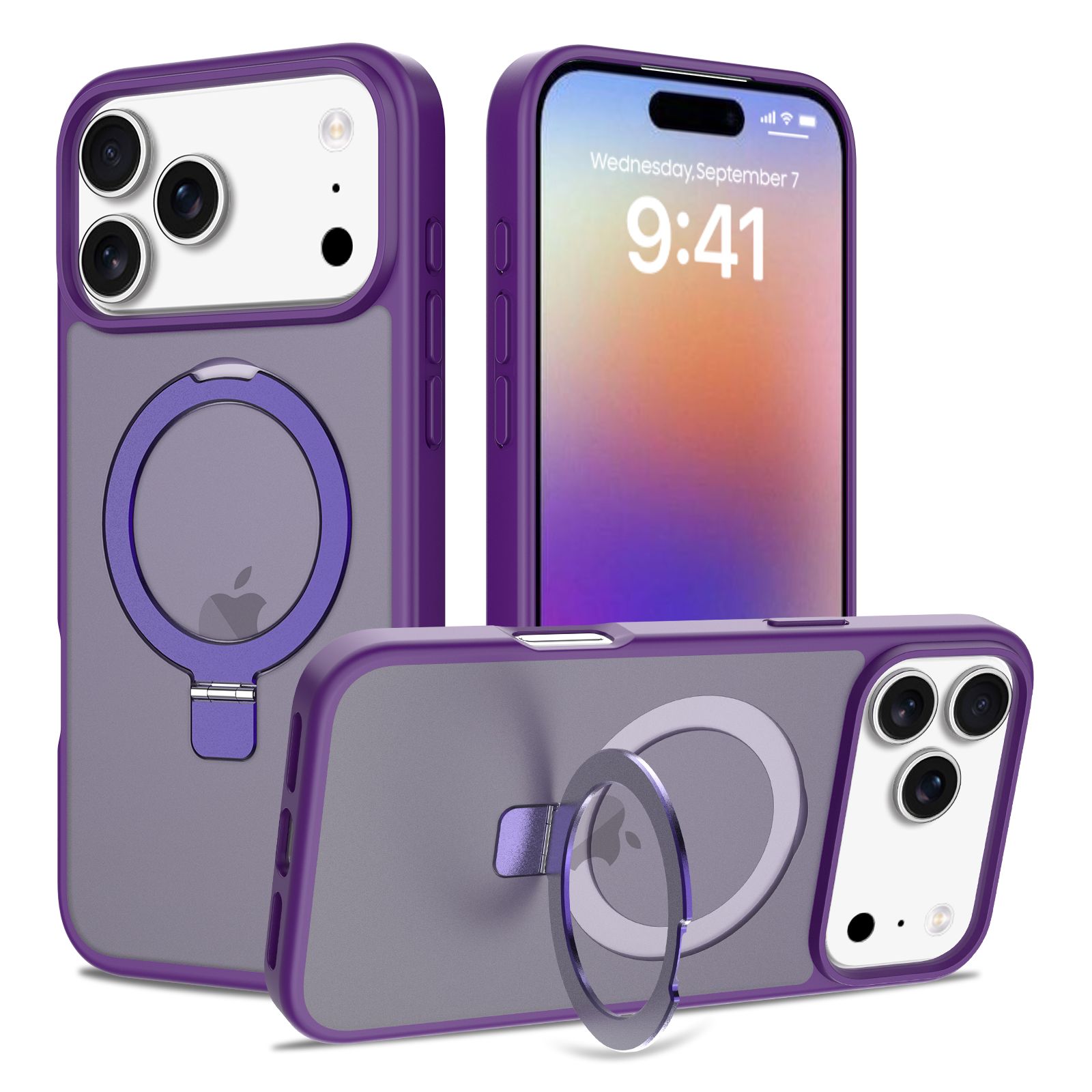 Loop Frost Skin Feeling Magsafe Case with Round Stand — 21