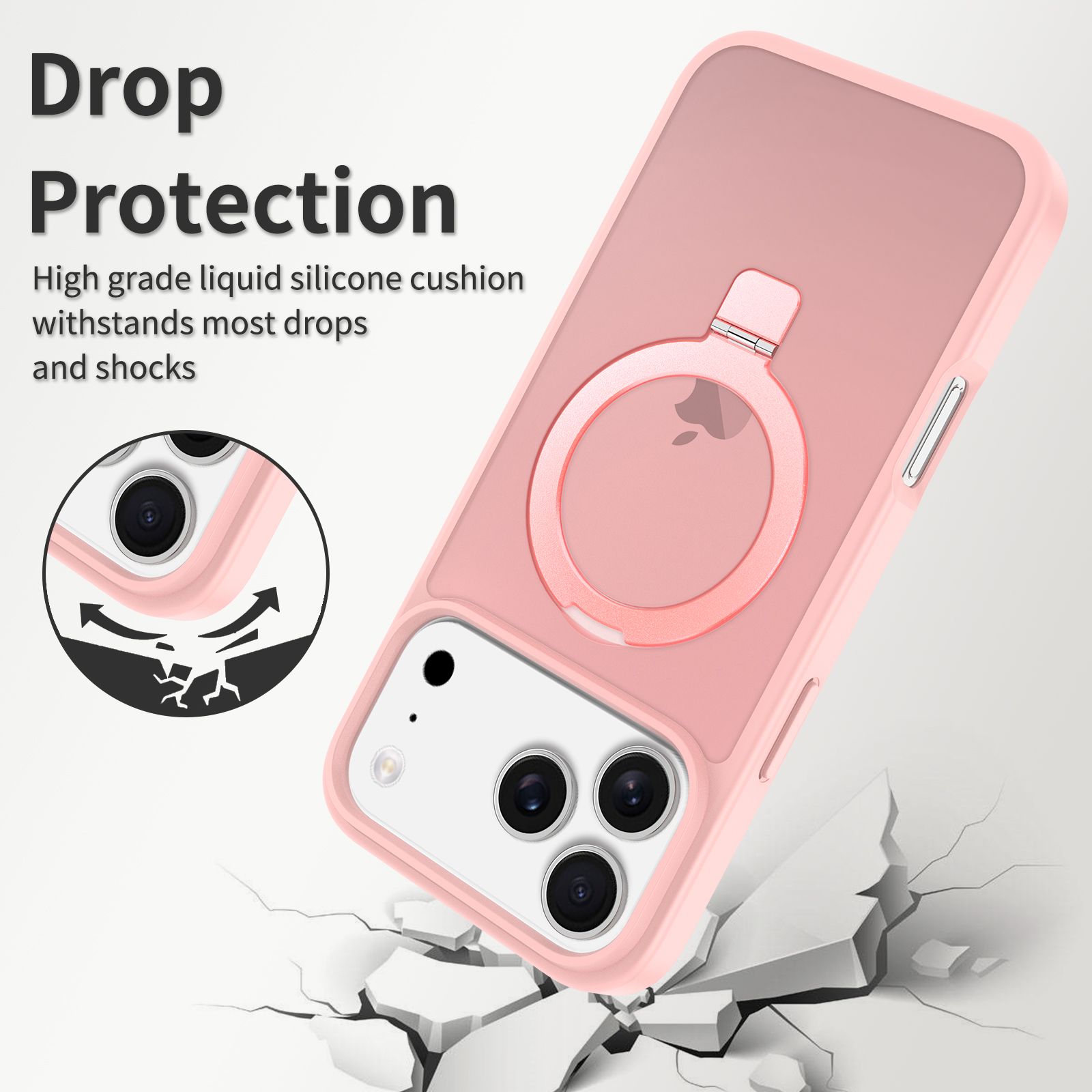 Loop Frost Skin Feeling Magsafe Case with Round Stand — 79