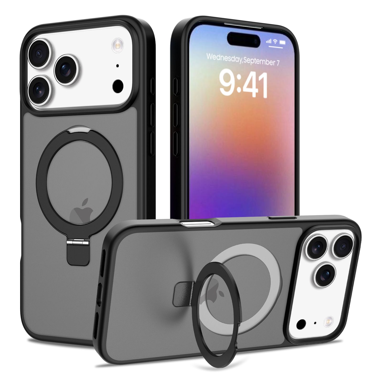 Loop Frost Skin Feeling Magsafe Case with Round Stand — 45