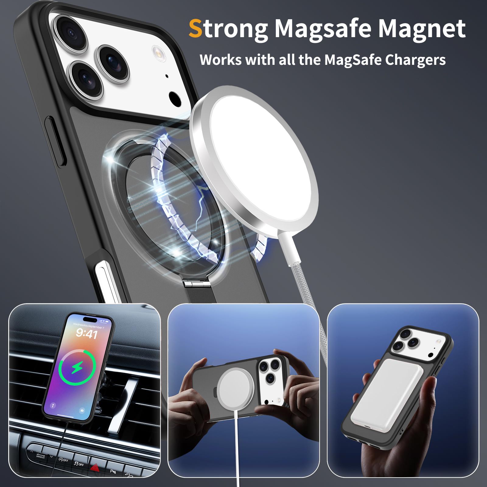 Loop Frost Skin Feeling Magsafe Case with Round Stand — 49