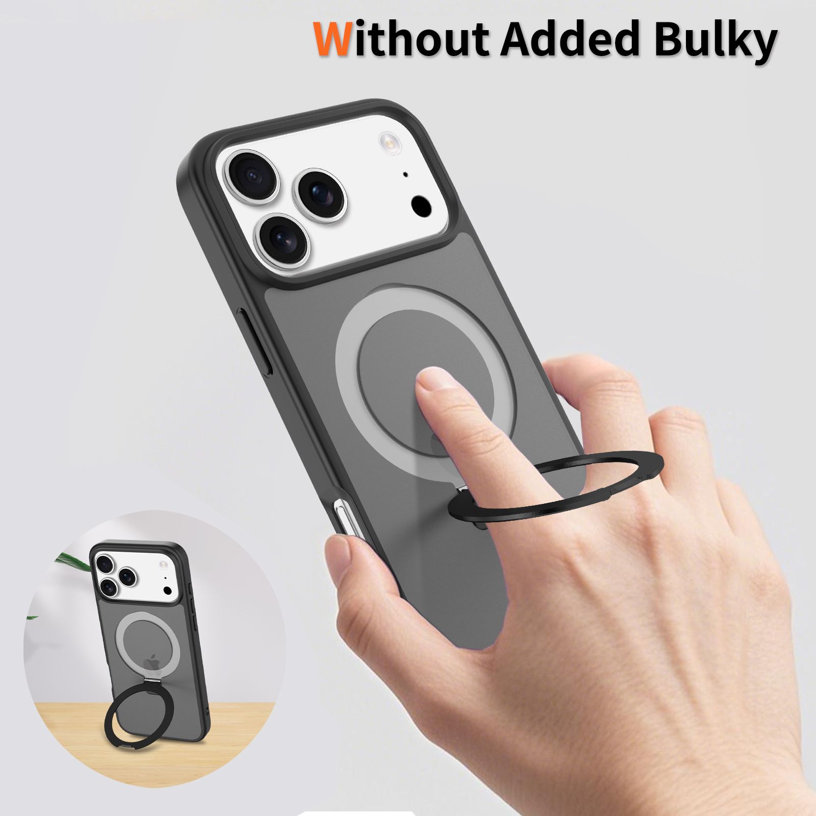 Loop Frost Skin Feeling Magsafe Case with Round Stand — 50