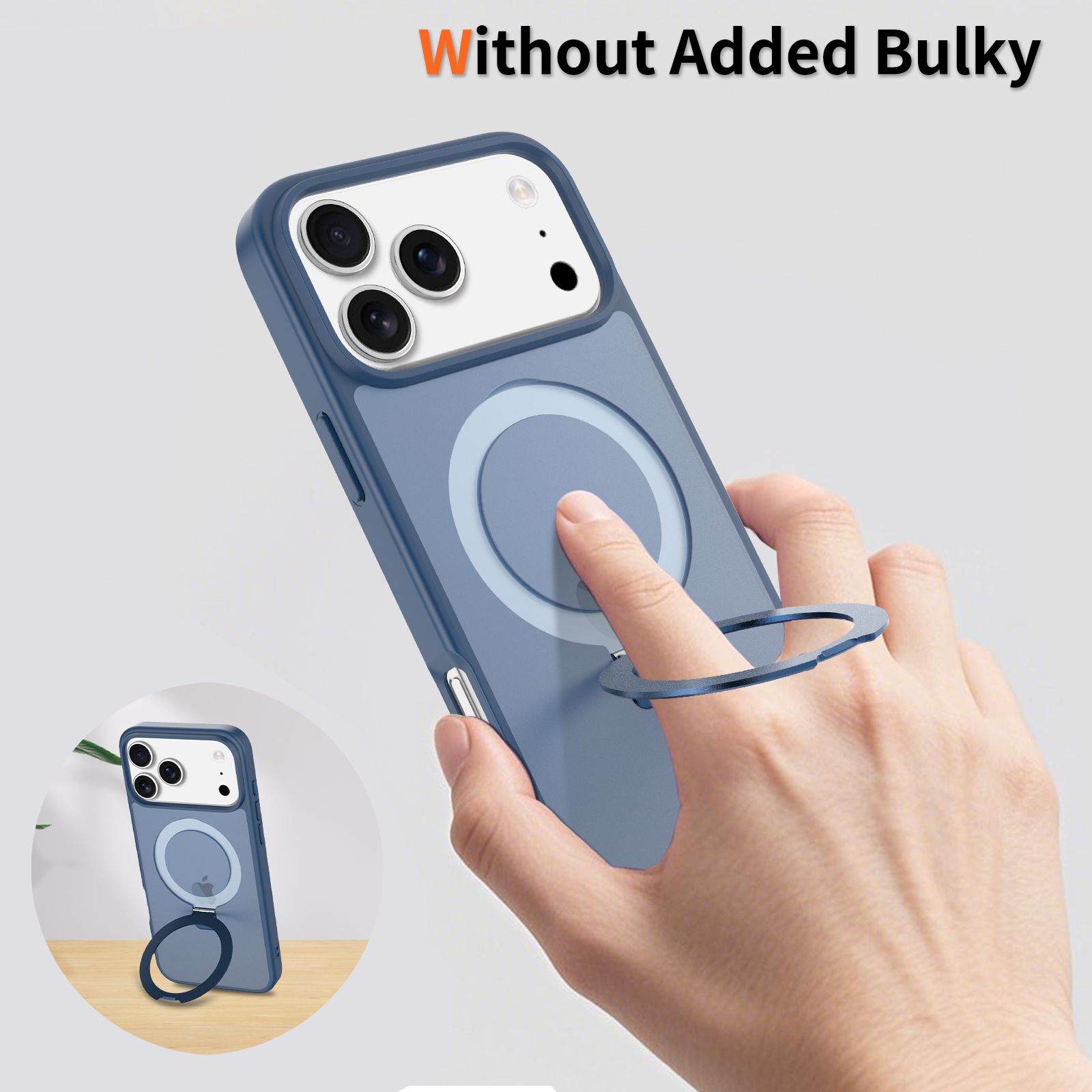 Loop Frost Skin Feeling Magsafe Case with Round Stand — 64