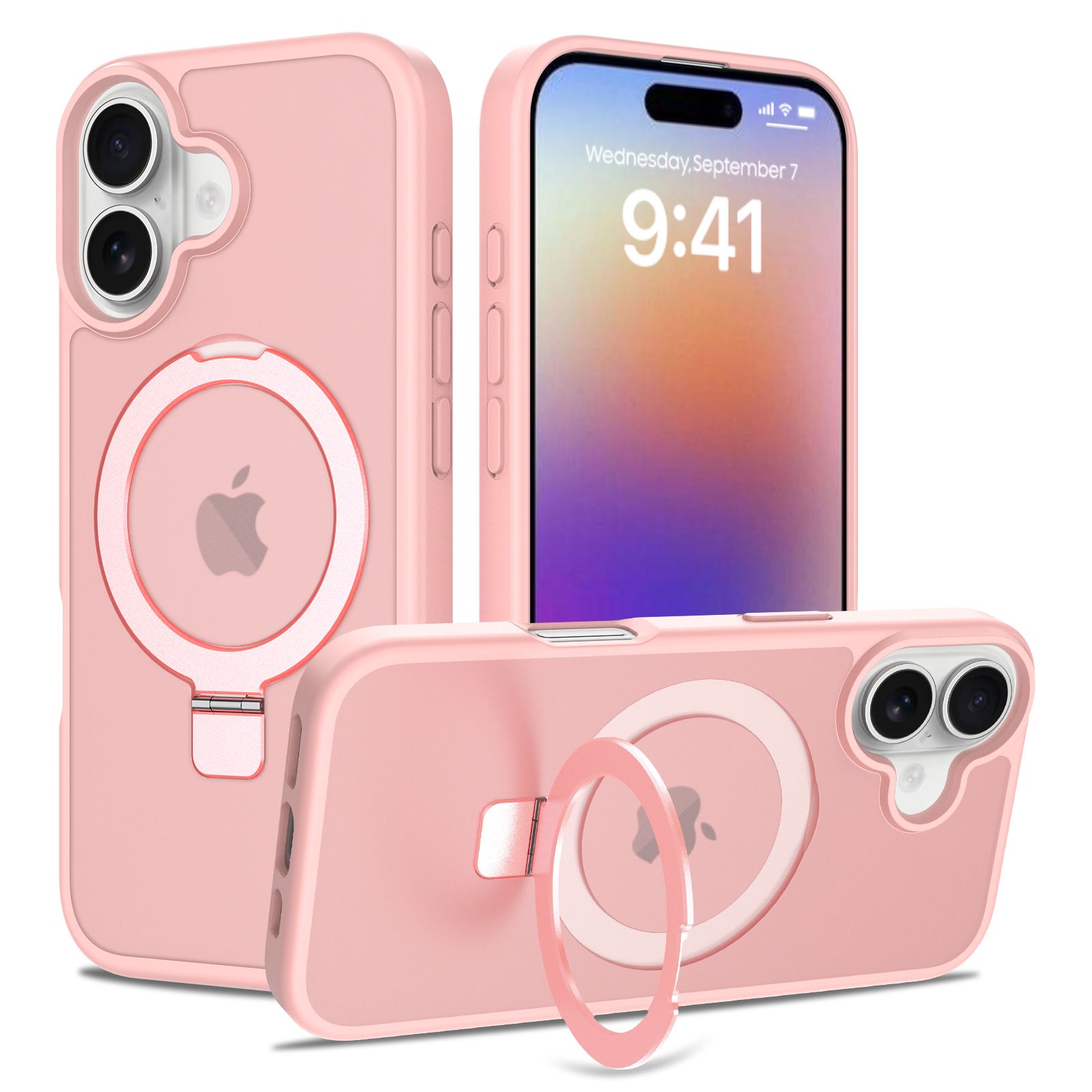Loop Frost Skin Feeling Magsafe Case with Round Stand — 165