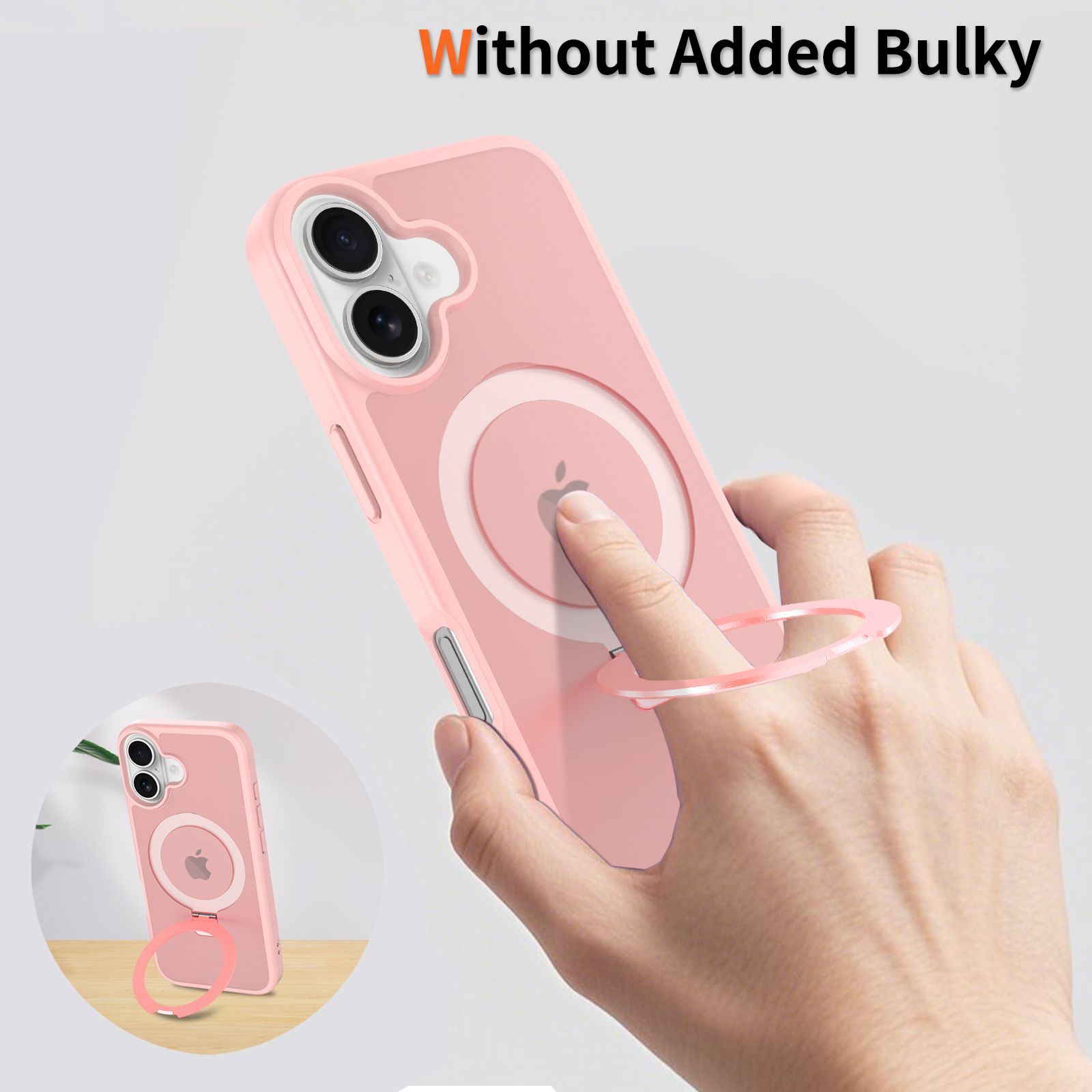 Loop Frost Skin Feeling Magsafe Case with Round Stand — 170