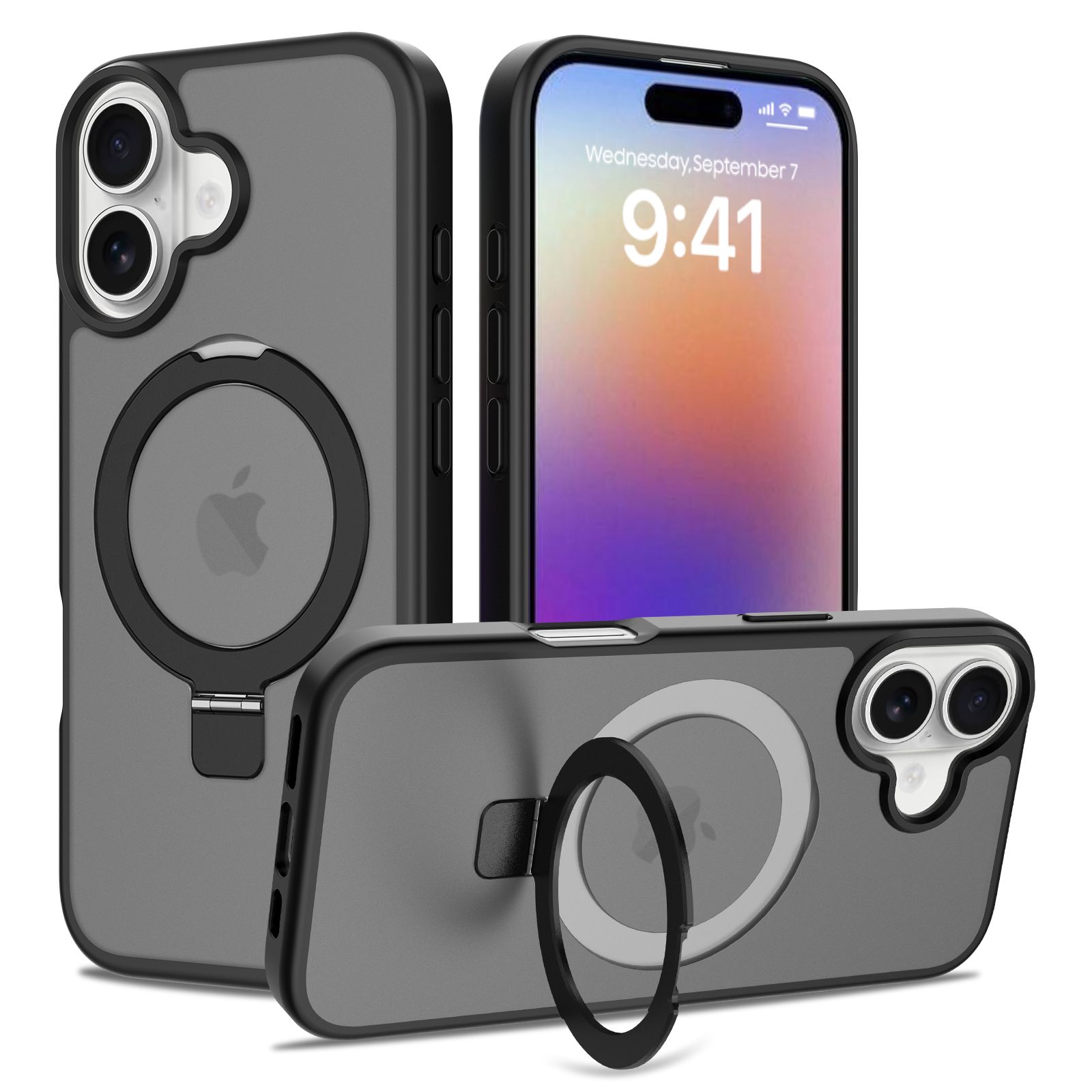 Loop Frost Skin Feeling Magsafe Case with Round Stand — 133