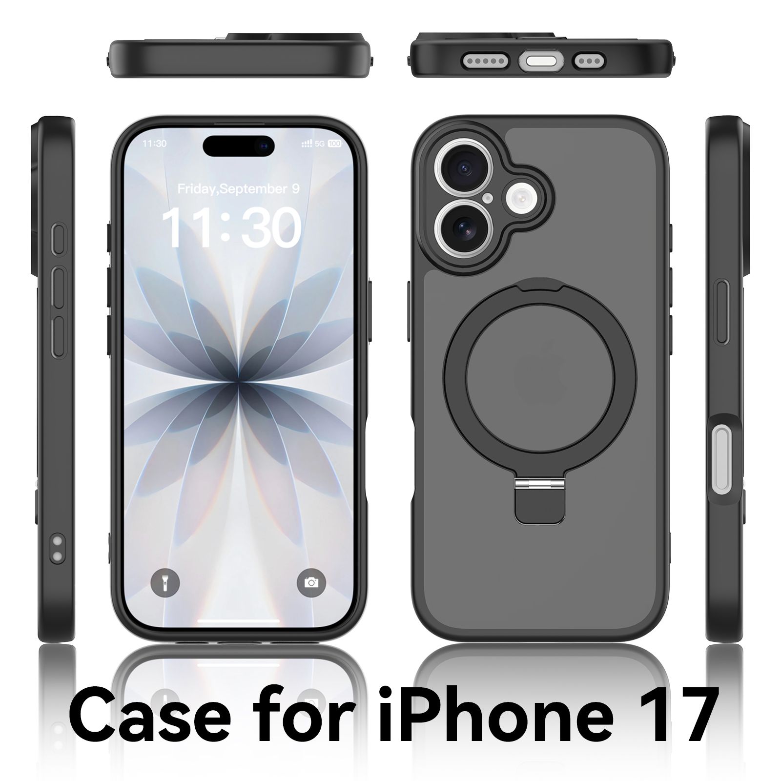 Loop Frost Skin Feeling Magsafe Case with Round Stand — 266