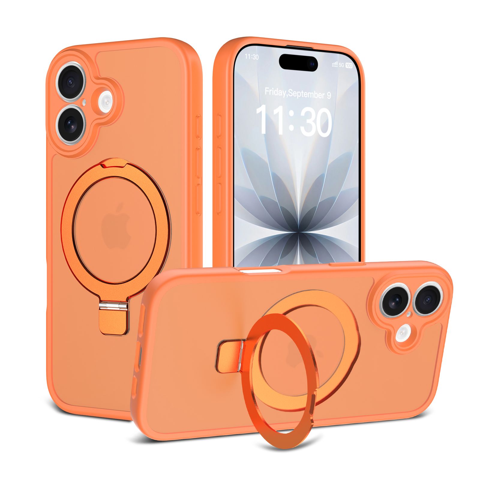 Loop Frost Skin Feeling Magsafe Case with Round Stand — 291