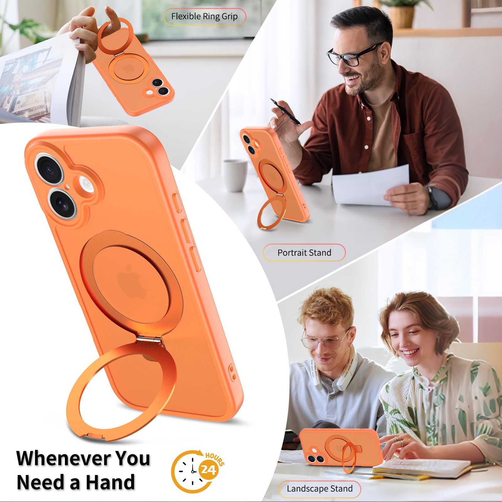 Loop Frost Skin Feeling Magsafe Case with Round Stand — 294