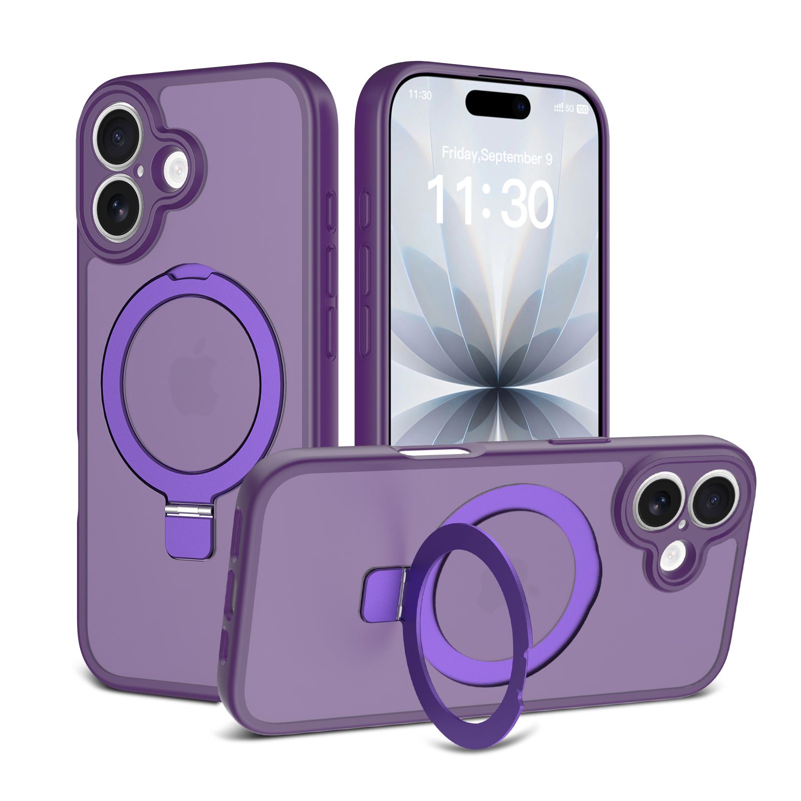 Loop Frost Skin Feeling Magsafe Case with Round Stand — 279