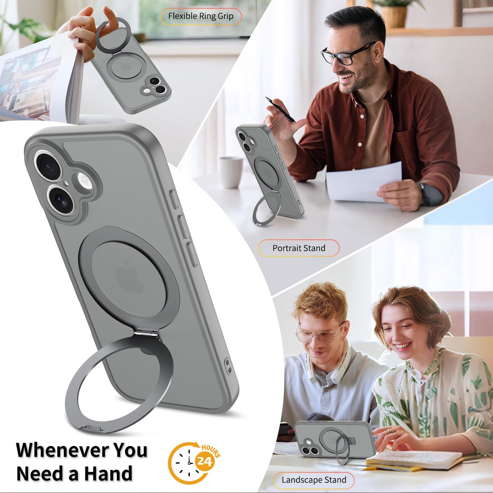 Loop Frost Skin Feeling Magsafe Case with Round Stand — 270
