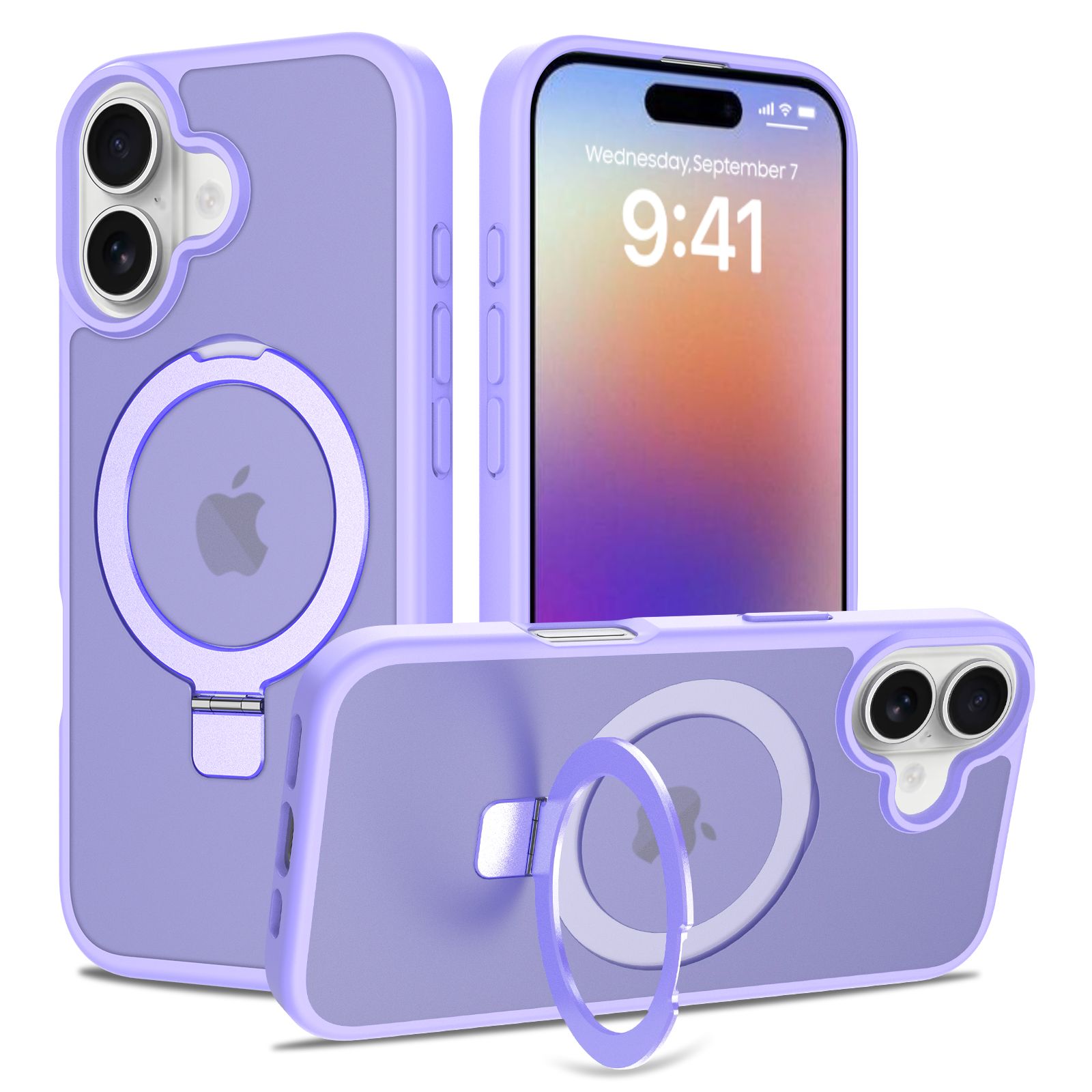 Loop Frost Skin Feeling Magsafe Case with Round Stand — 159