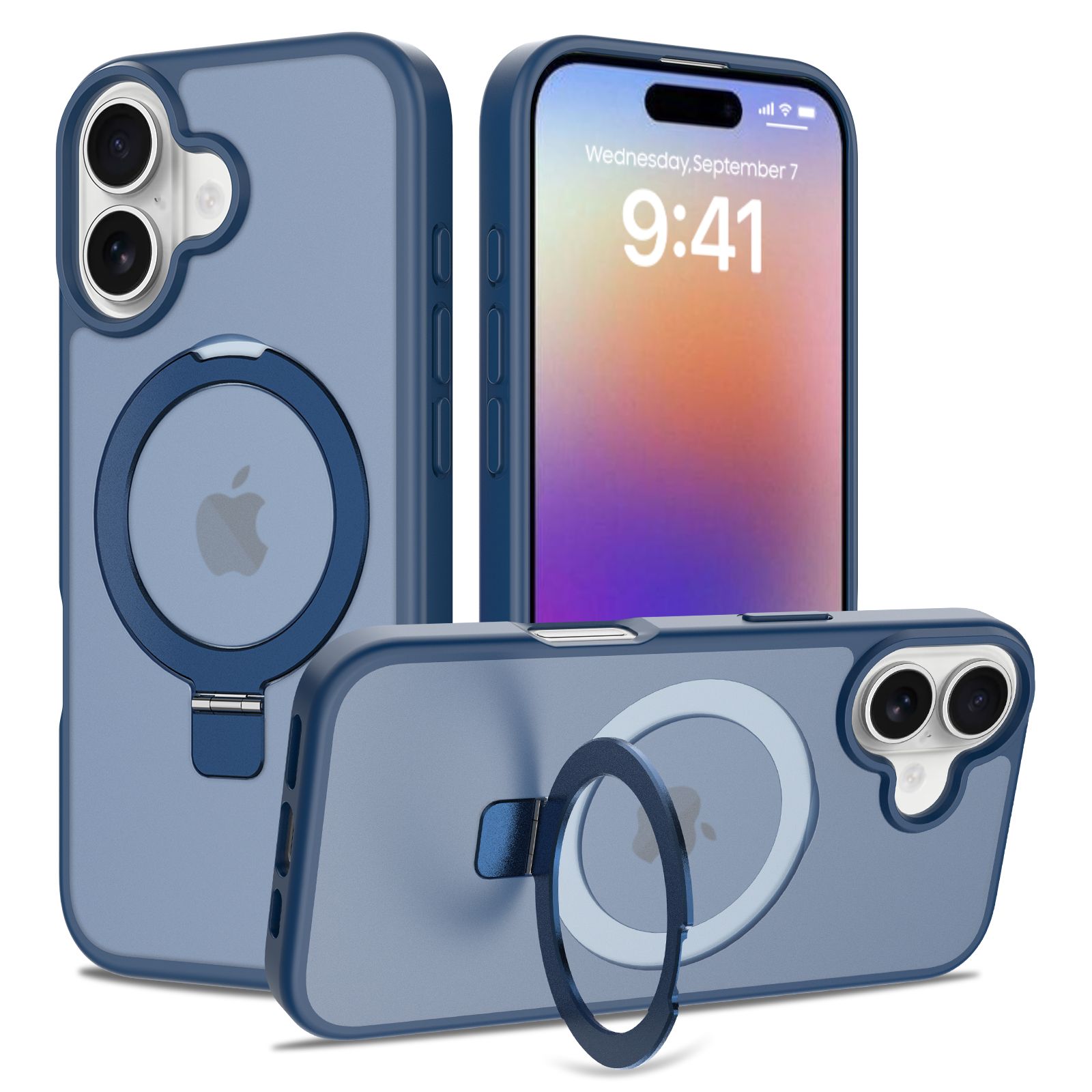 Loop Frost Skin Feeling Magsafe Case with Round Stand — 147