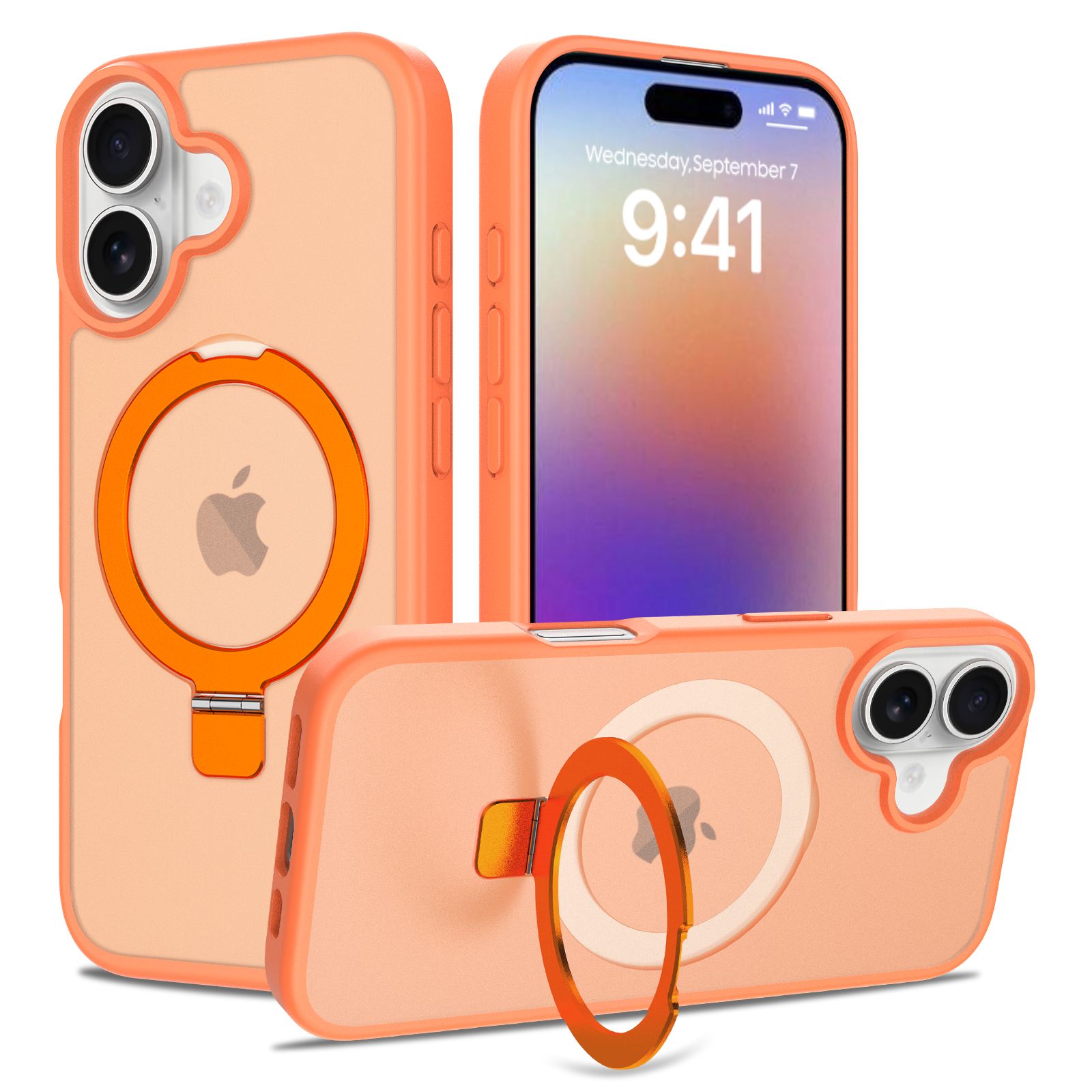 Loop Frost Skin Feeling Magsafe Case with Round Stand — 171