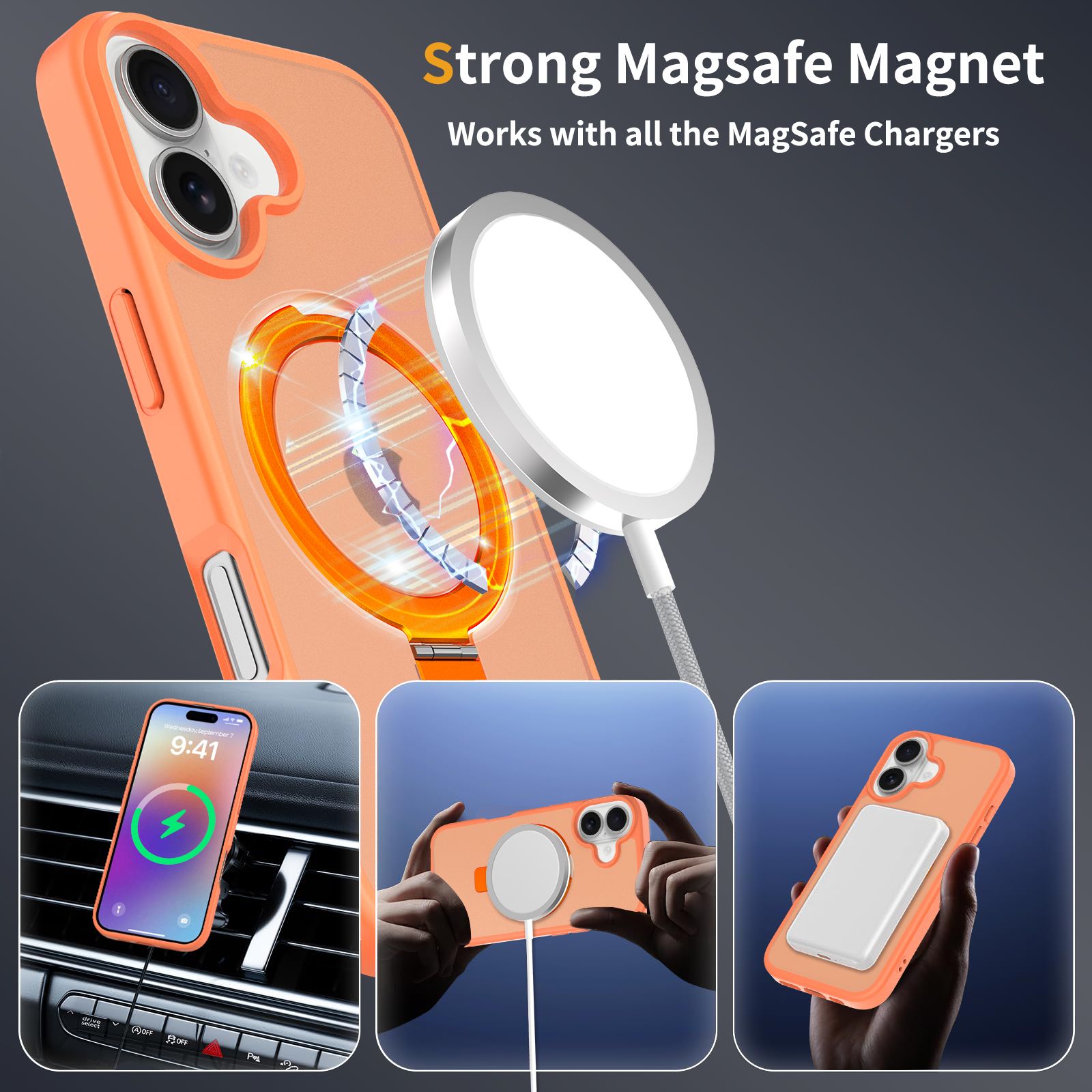 Loop Frost Skin Feeling Magsafe Case with Round Stand — 175