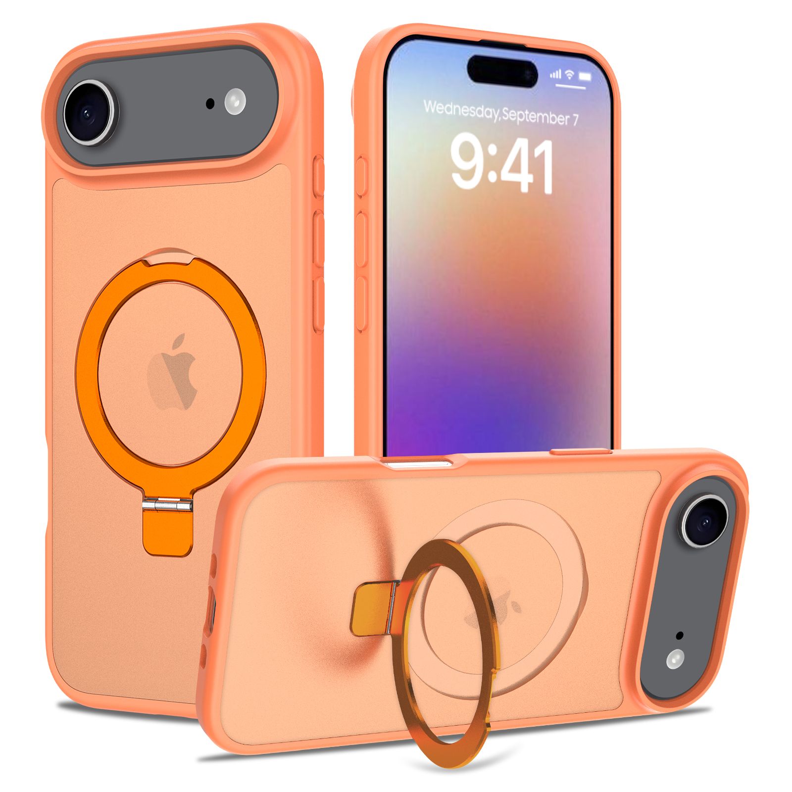 Loop Frost Skin Feeling Magsafe Case with Round Stand — 127