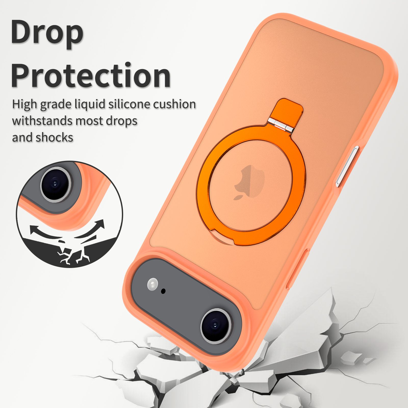 Loop Frost Skin Feeling Magsafe Case with Round Stand — 129