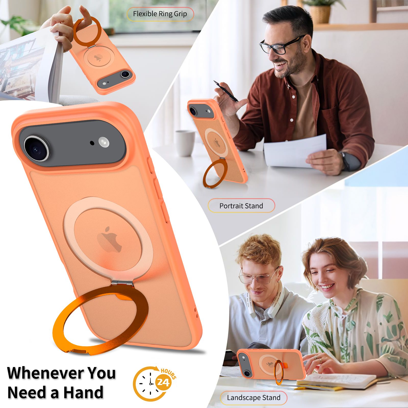 Loop Frost Skin Feeling Magsafe Case with Round Stand — 130