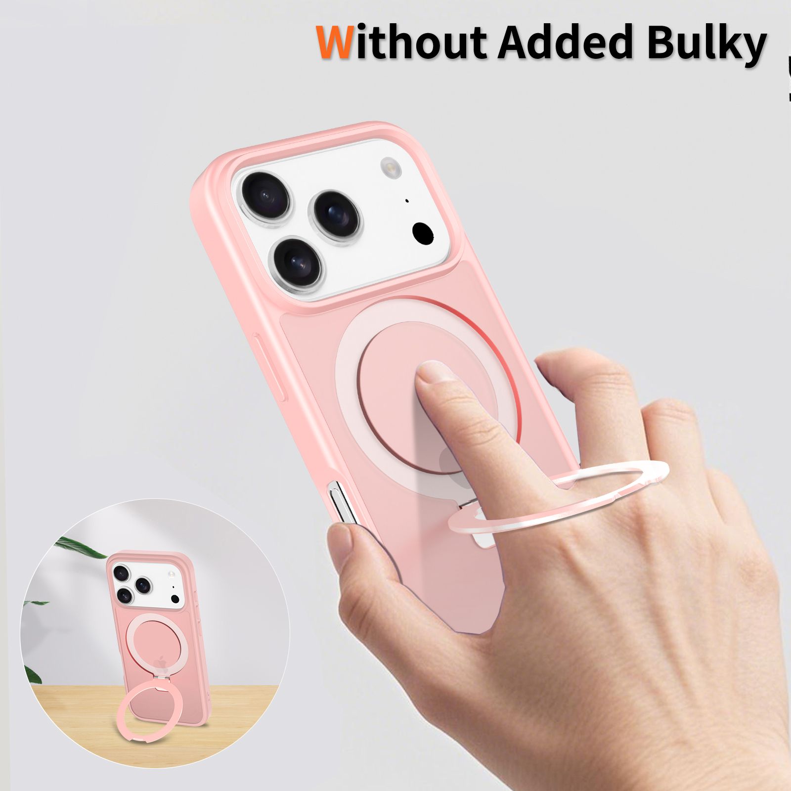 Loop Frost Skin Feeling Magsafe Case with Round Stand — 214