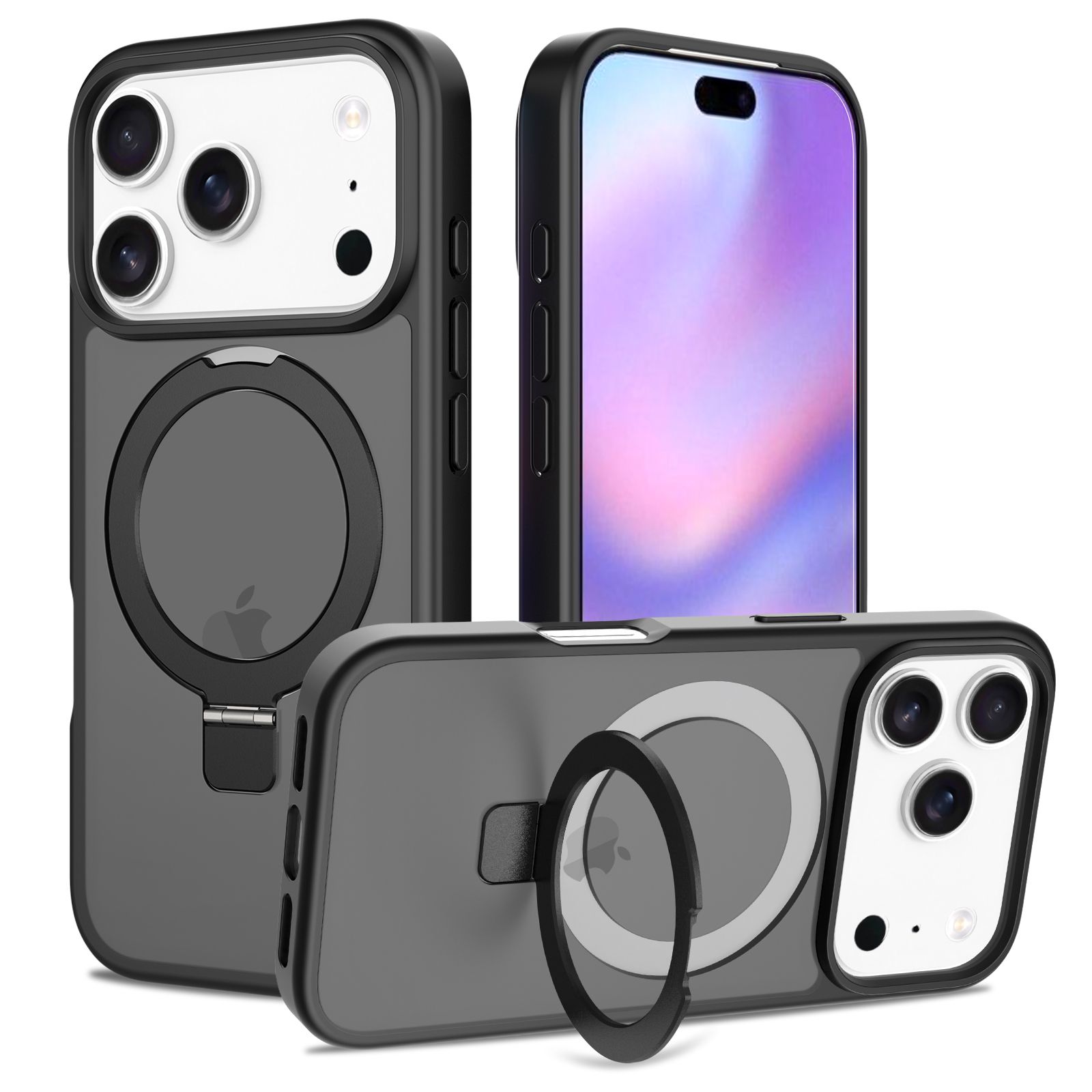 Loop Frost Skin Feeling Magsafe Case with Round Stand — 177