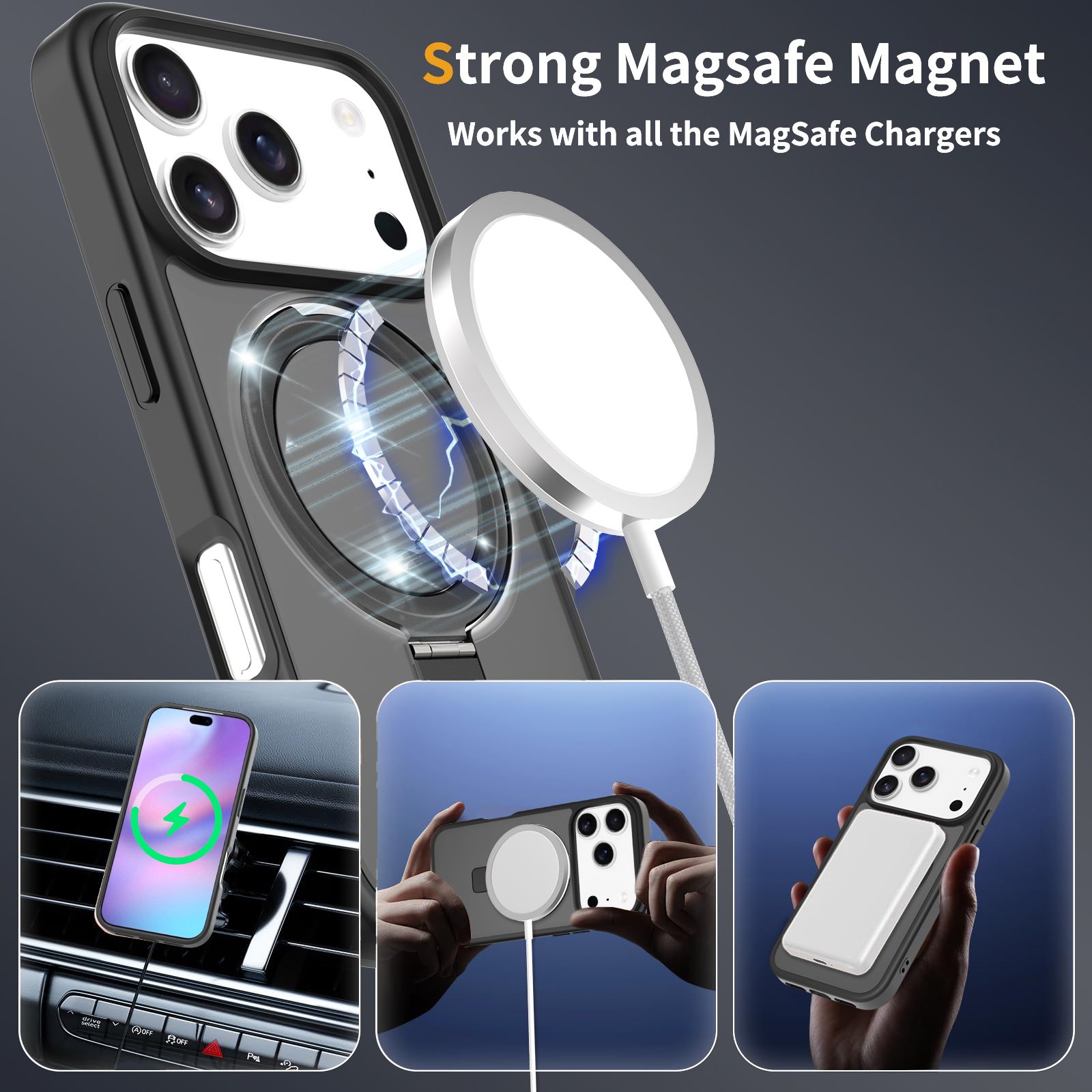 Loop Frost Skin Feeling Magsafe Case with Round Stand — 181