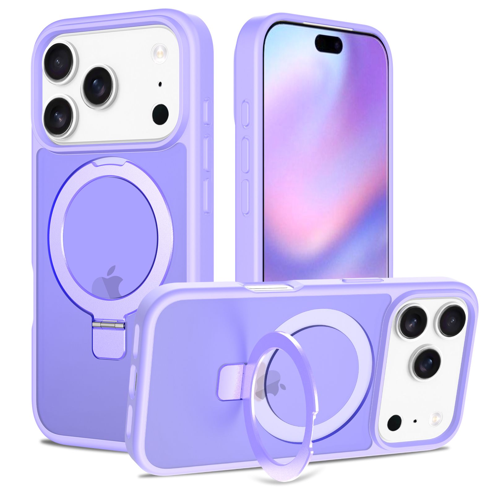 Loop Frost Skin Feeling Magsafe Case with Round Stand — 203