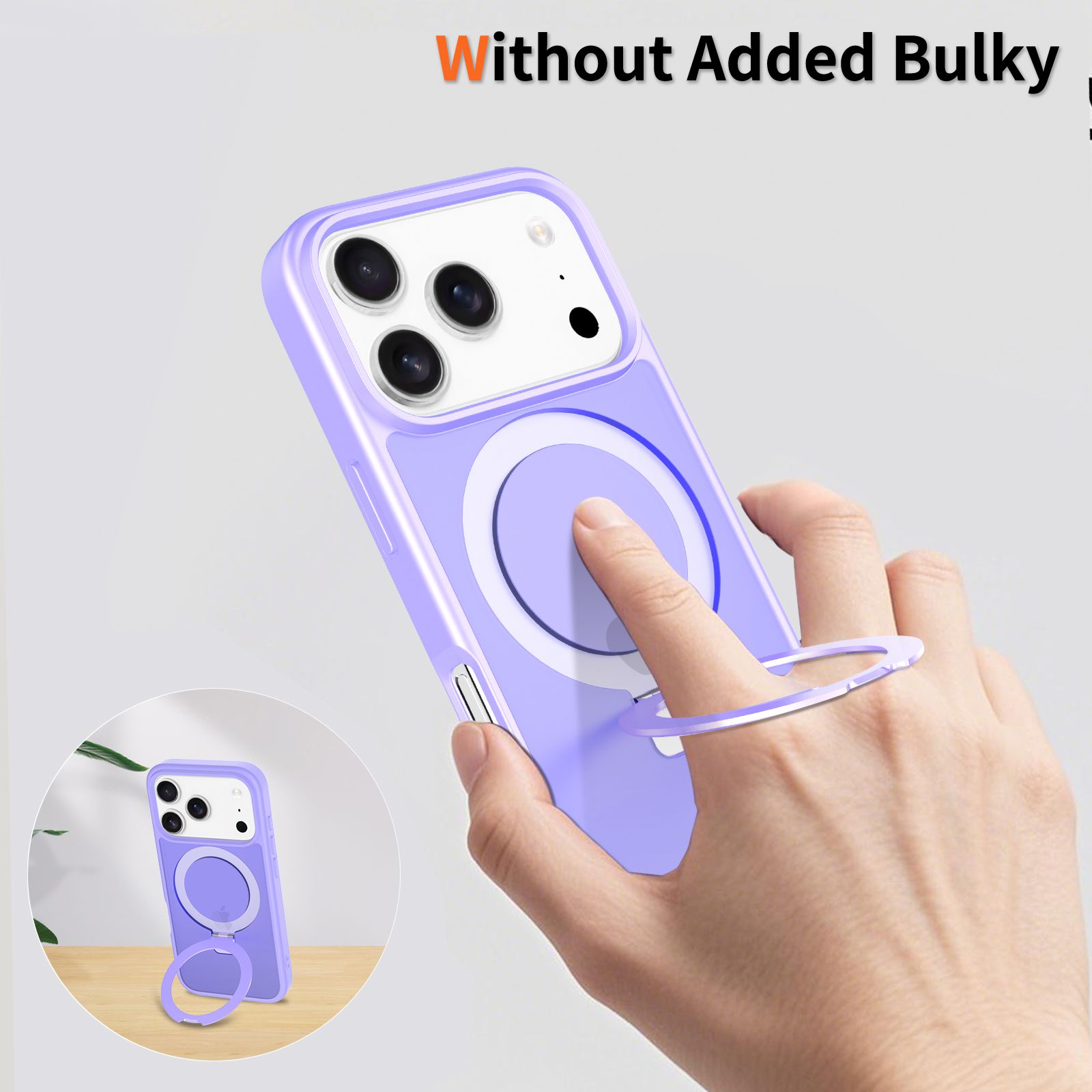 Loop Frost Skin Feeling Magsafe Case with Round Stand — 208