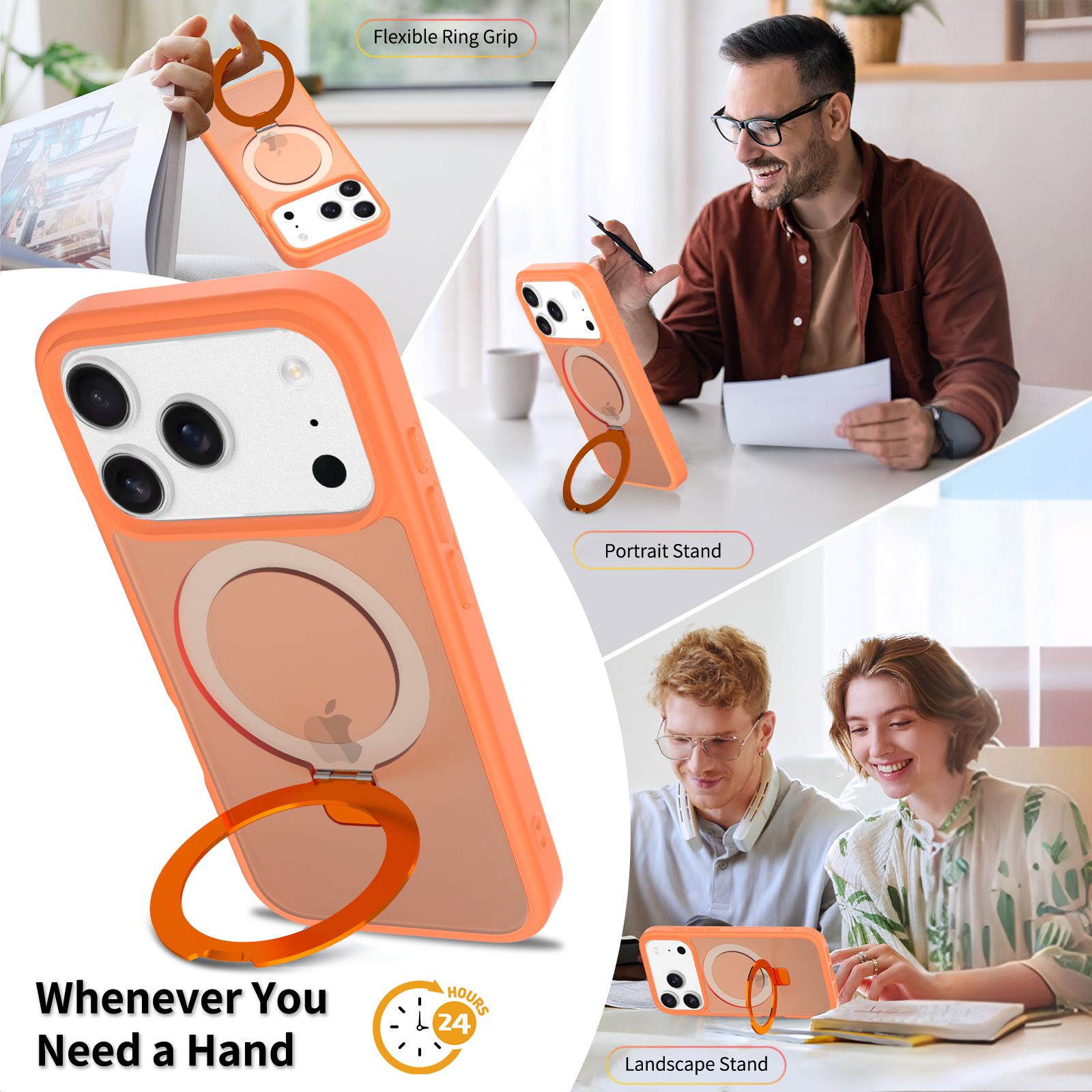Loop Frost Skin Feeling Magsafe Case with Round Stand — 218