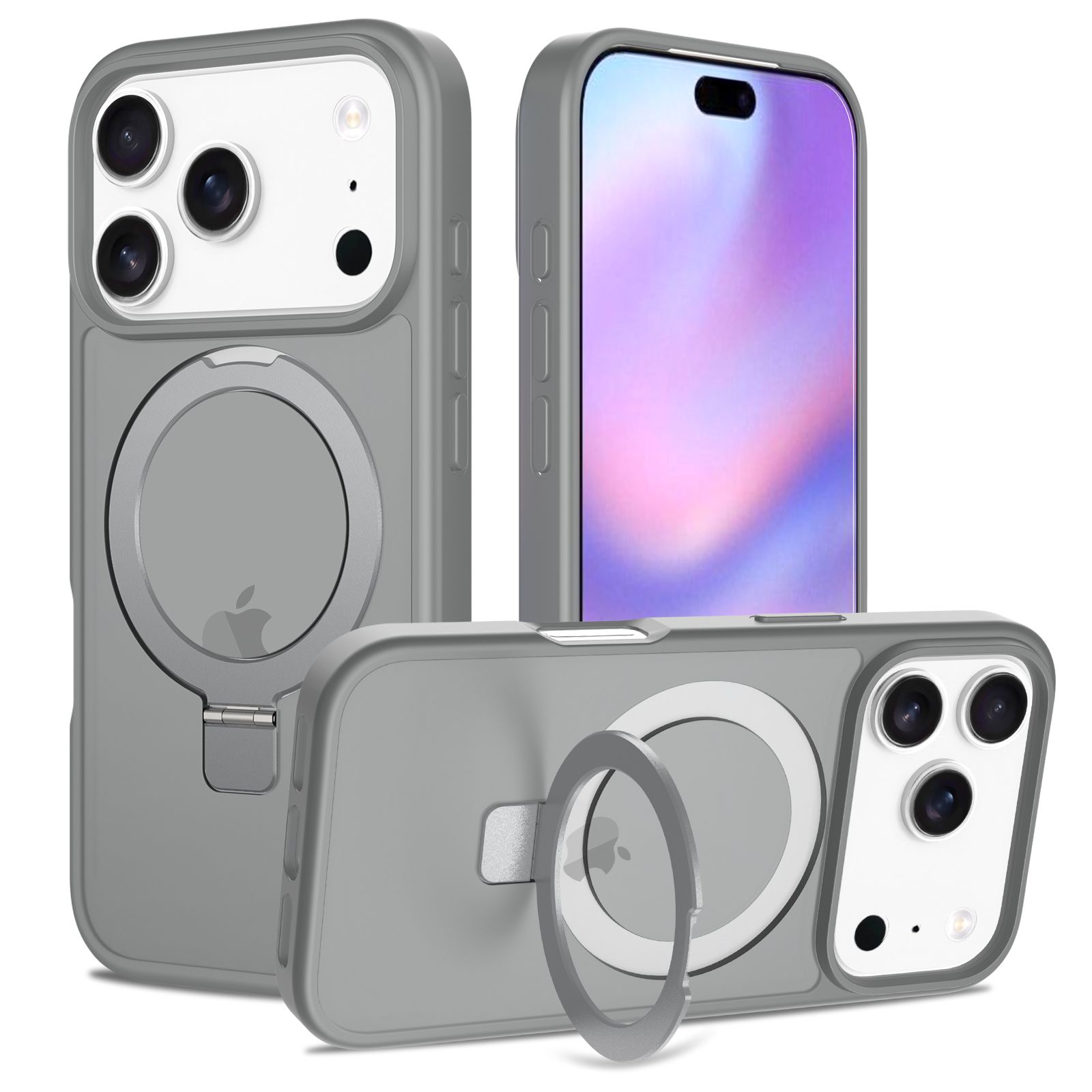 Loop Frost Skin Feeling Magsafe Case with Round Stand — 185