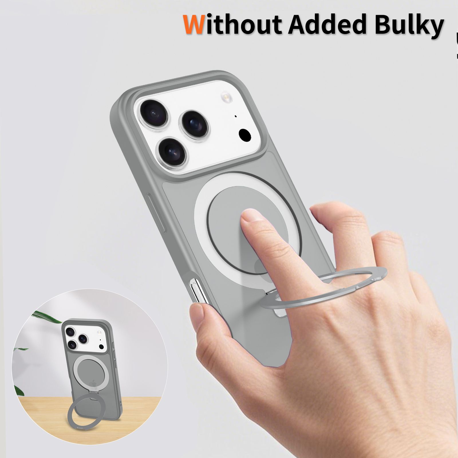 Loop Frost Skin Feeling Magsafe Case with Round Stand — 190