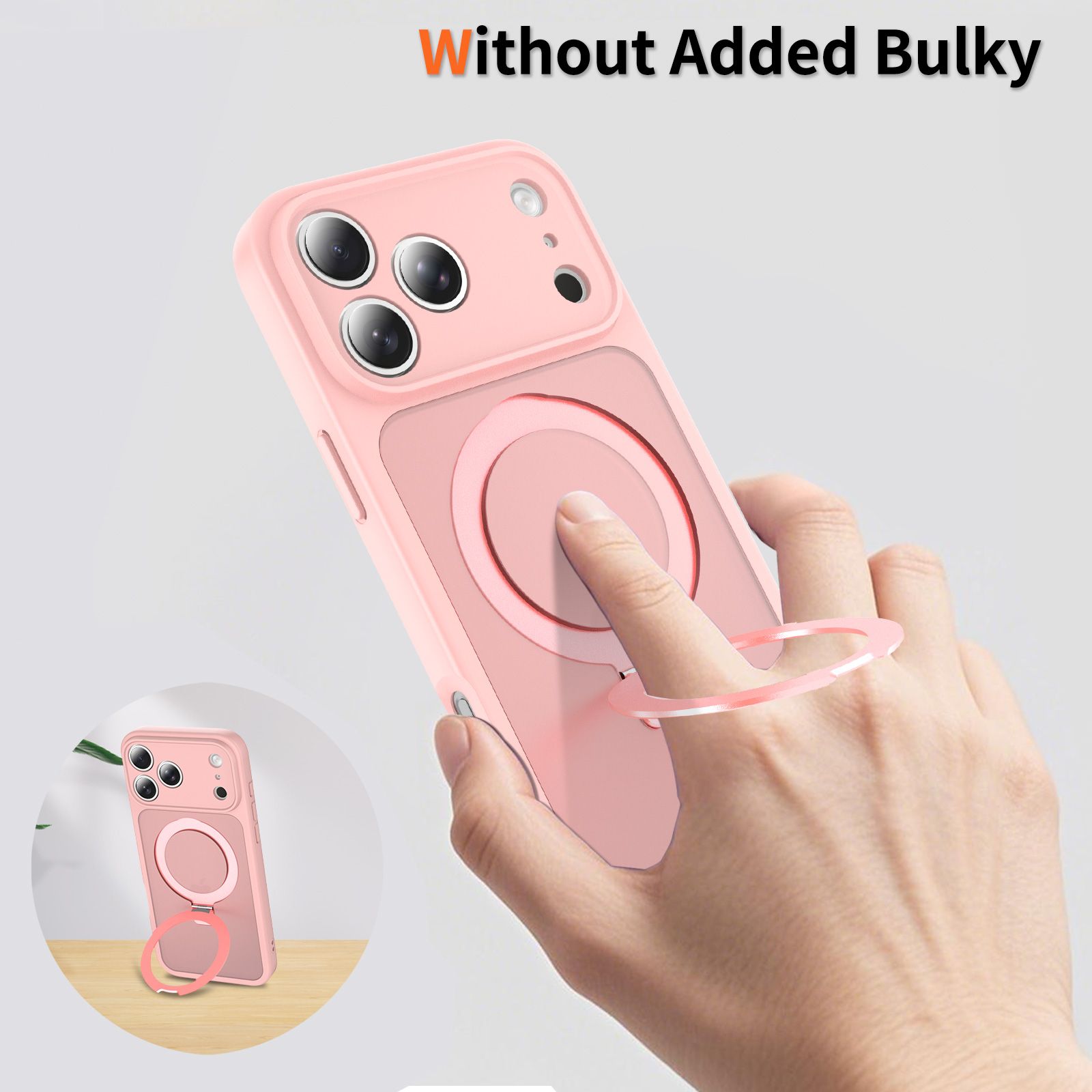 Loop Frost Skin Feeling Magsafe Case with Round Stand — 252