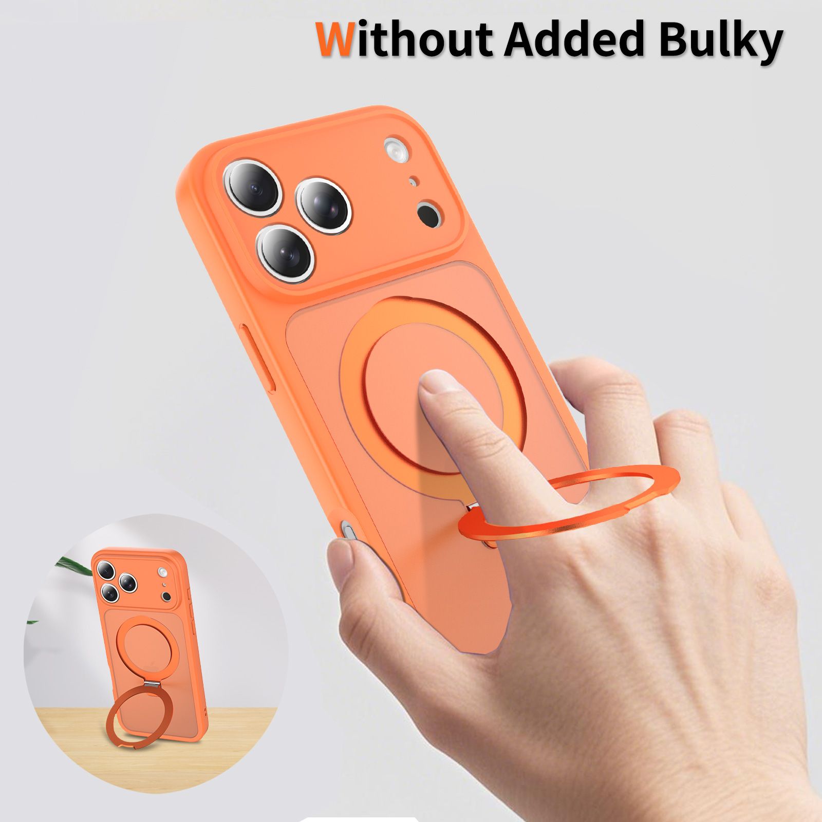 Loop Frost Skin Feeling Magsafe Case with Round Stand — 258