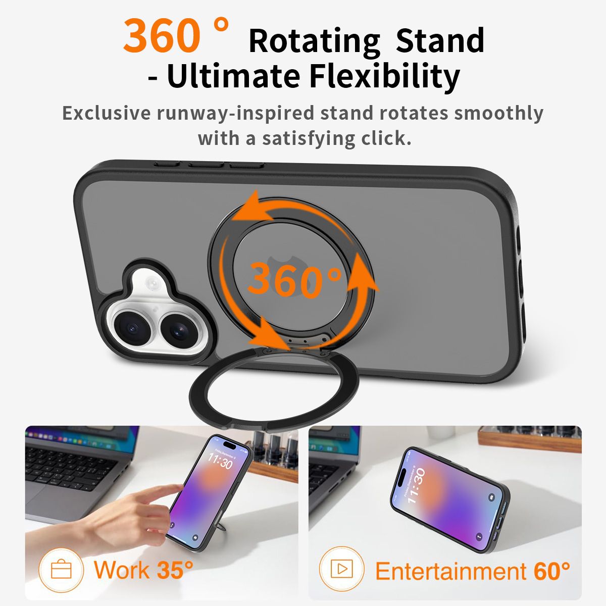 Orbit Frost 360° Rotating Stand Skin-Feel Case — 6