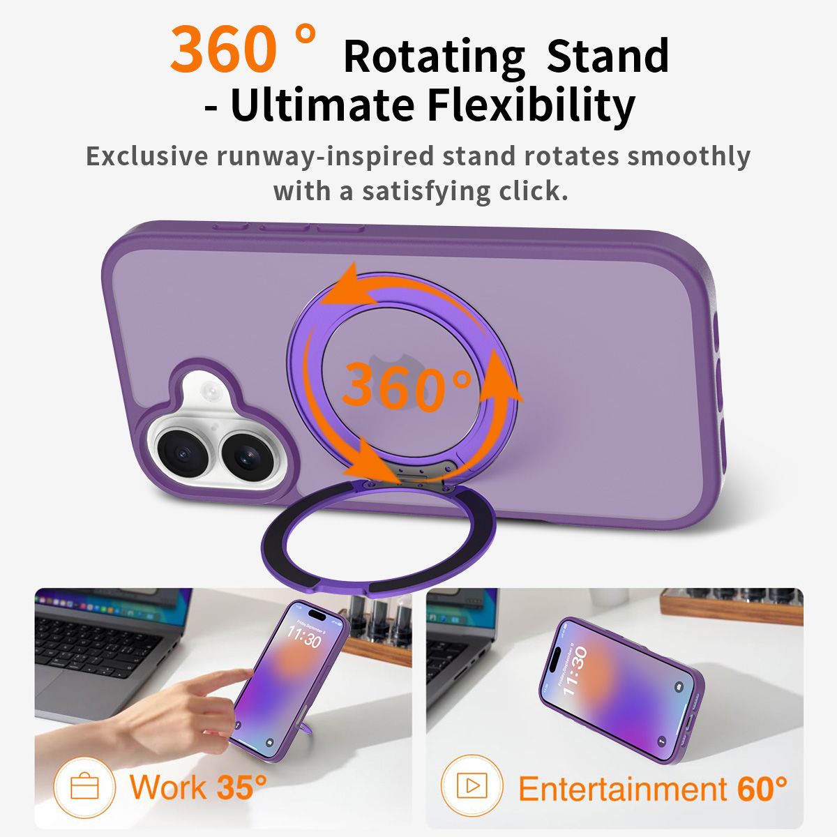 Orbit Frost 360° Rotating Stand Skin-Feel Case — 20