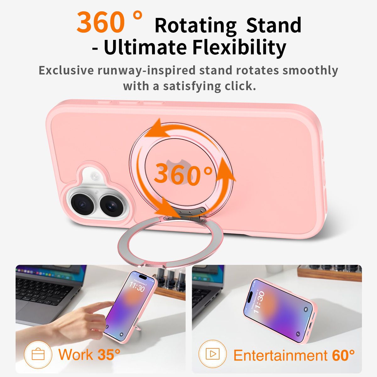 Orbit Frost 360° Rotating Stand Skin-Feel Case — 14
