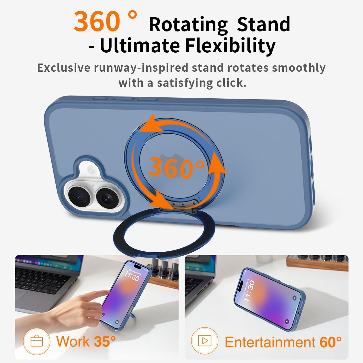 Orbit Frost 360° Rotating Stand Skin-Feel Case — 26