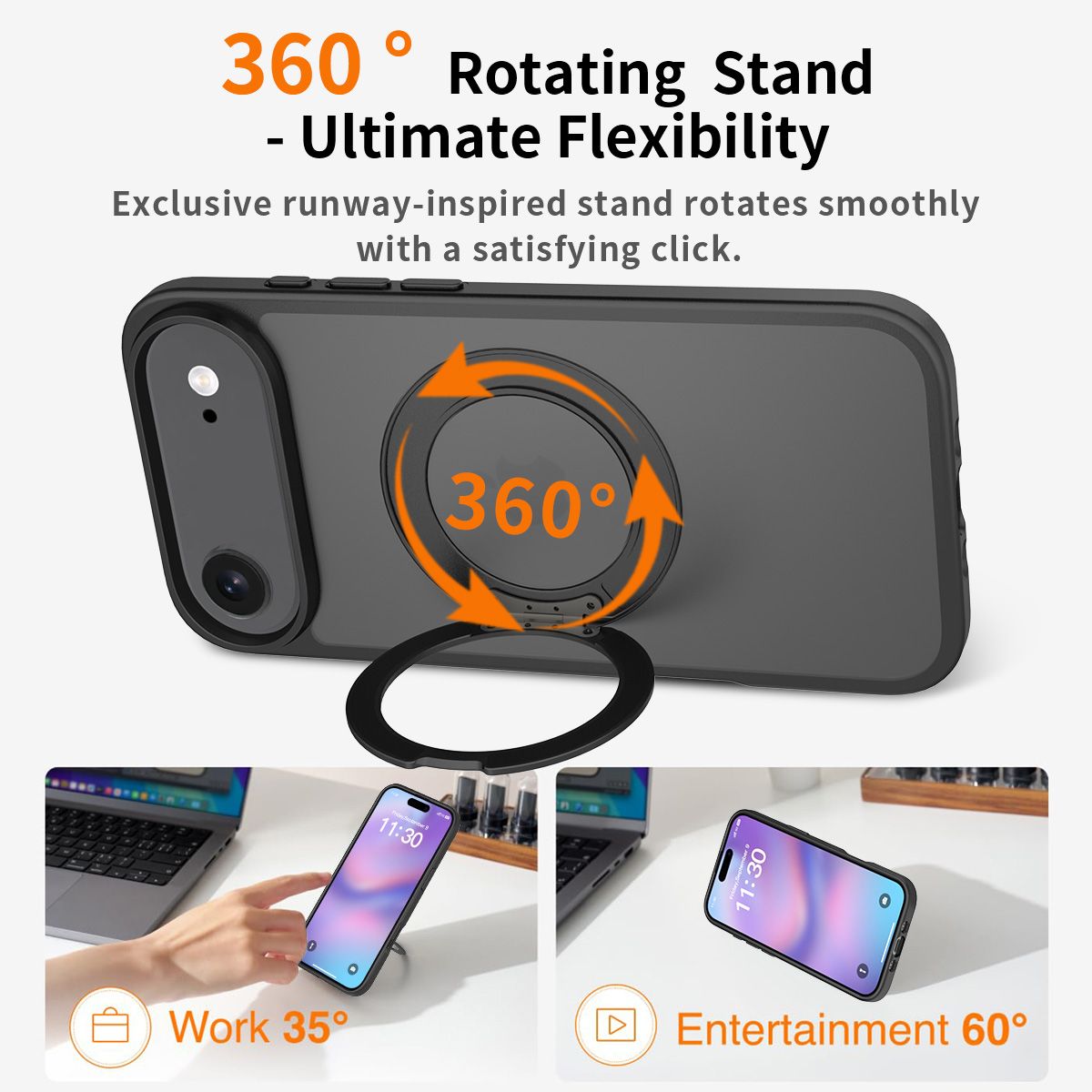 Orbit Frost 360° Rotating Stand Skin-Feel Case — 50