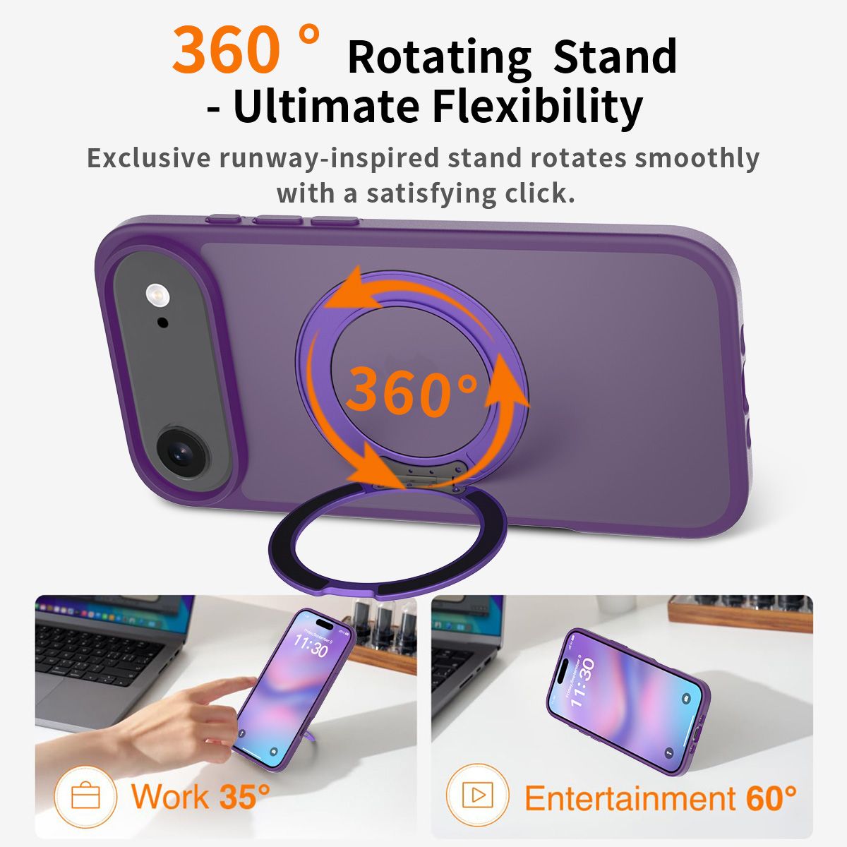 Orbit Frost 360° Rotating Stand Skin-Feel Case — 64