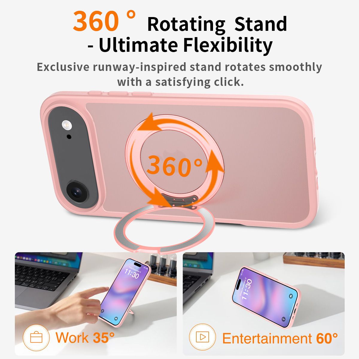Orbit Frost 360° Rotating Stand Skin-Feel Case — 58