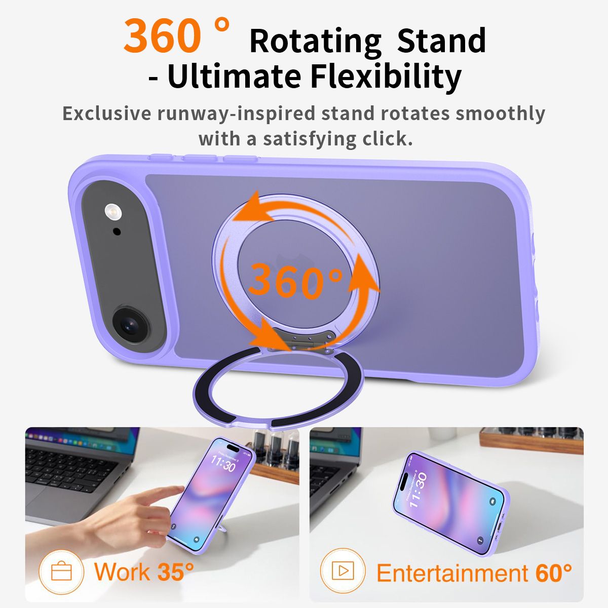Orbit Frost 360° Rotating Stand Skin-Feel Case — 82