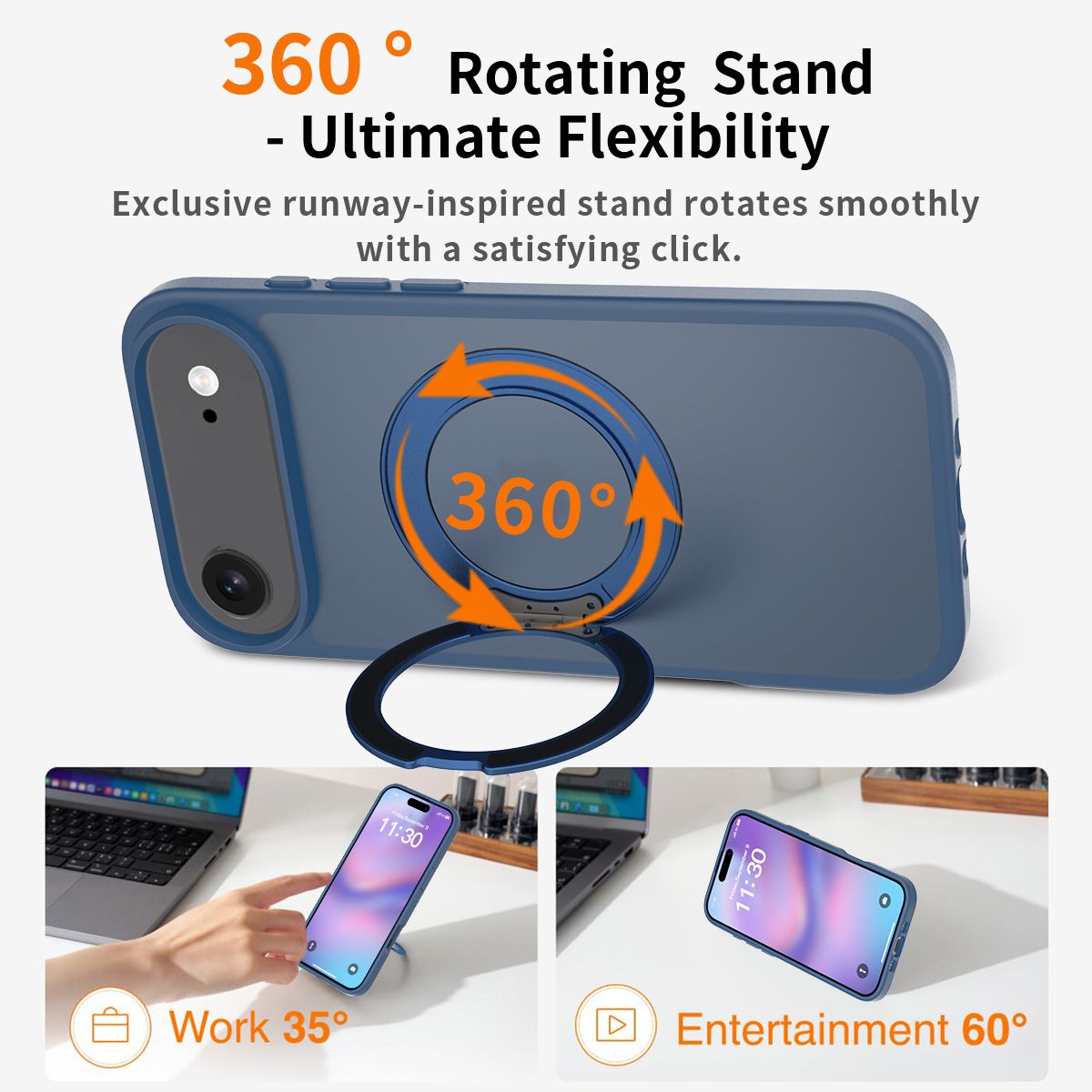 Orbit Frost 360° Rotating Stand Skin-Feel Case — 70