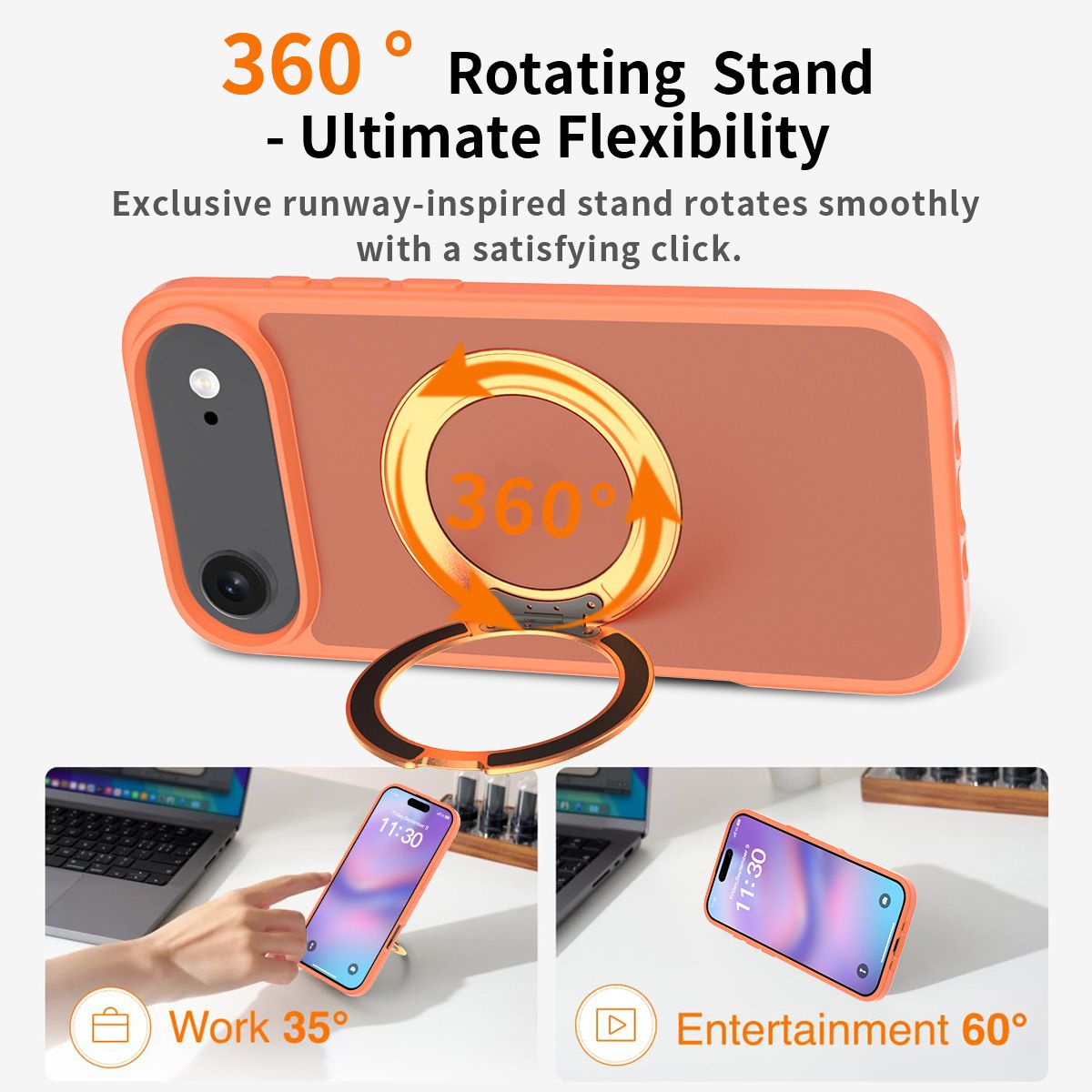 Orbit Frost 360° Rotating Stand Skin-Feel Case — 88
