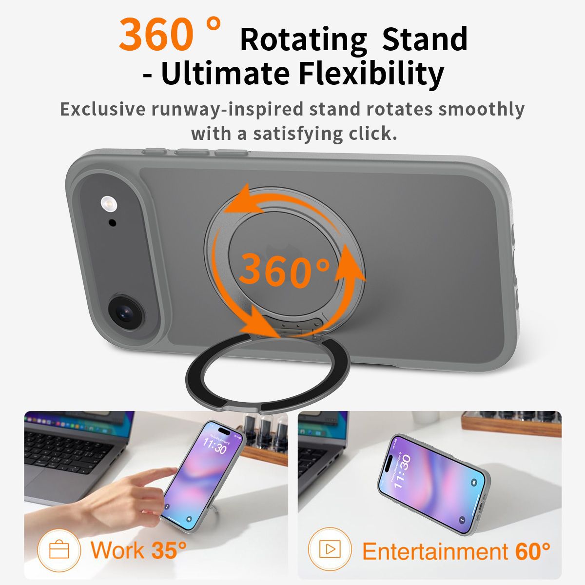 Orbit Frost 360° Rotating Stand Skin-Feel Case — 76