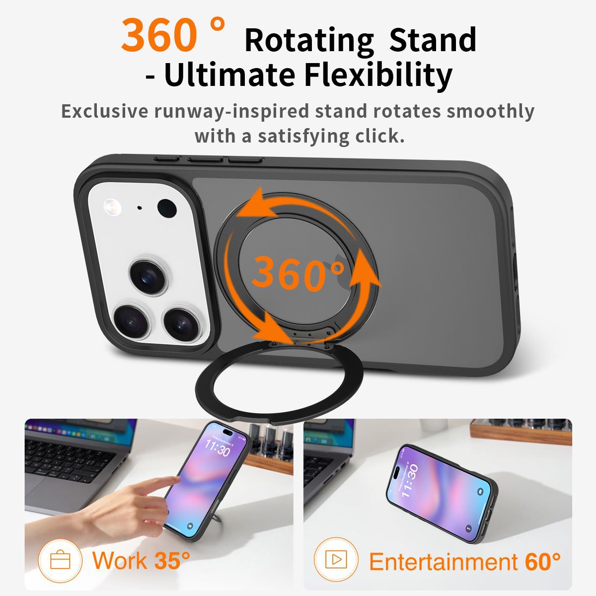 Orbit Frost 360° Rotating Stand Skin-Feel Case — 94